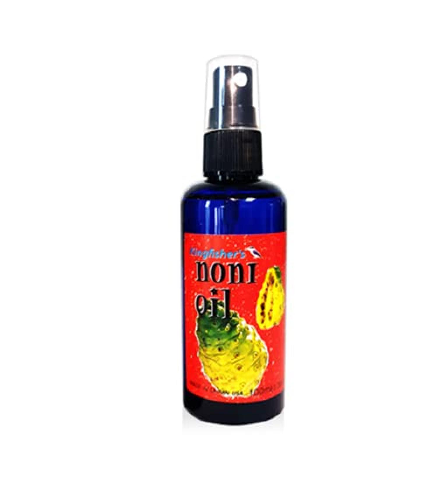 Kingfisher's Noni Oil Made from Organic Noni Fruit & Extra Virgin Coconut oil Ideal for Dry Skin (elbows heels or knees) Anti-aging face oil Nourishing Scalp Oil Massage oil 100ml - Buy Online on GoSupps.com