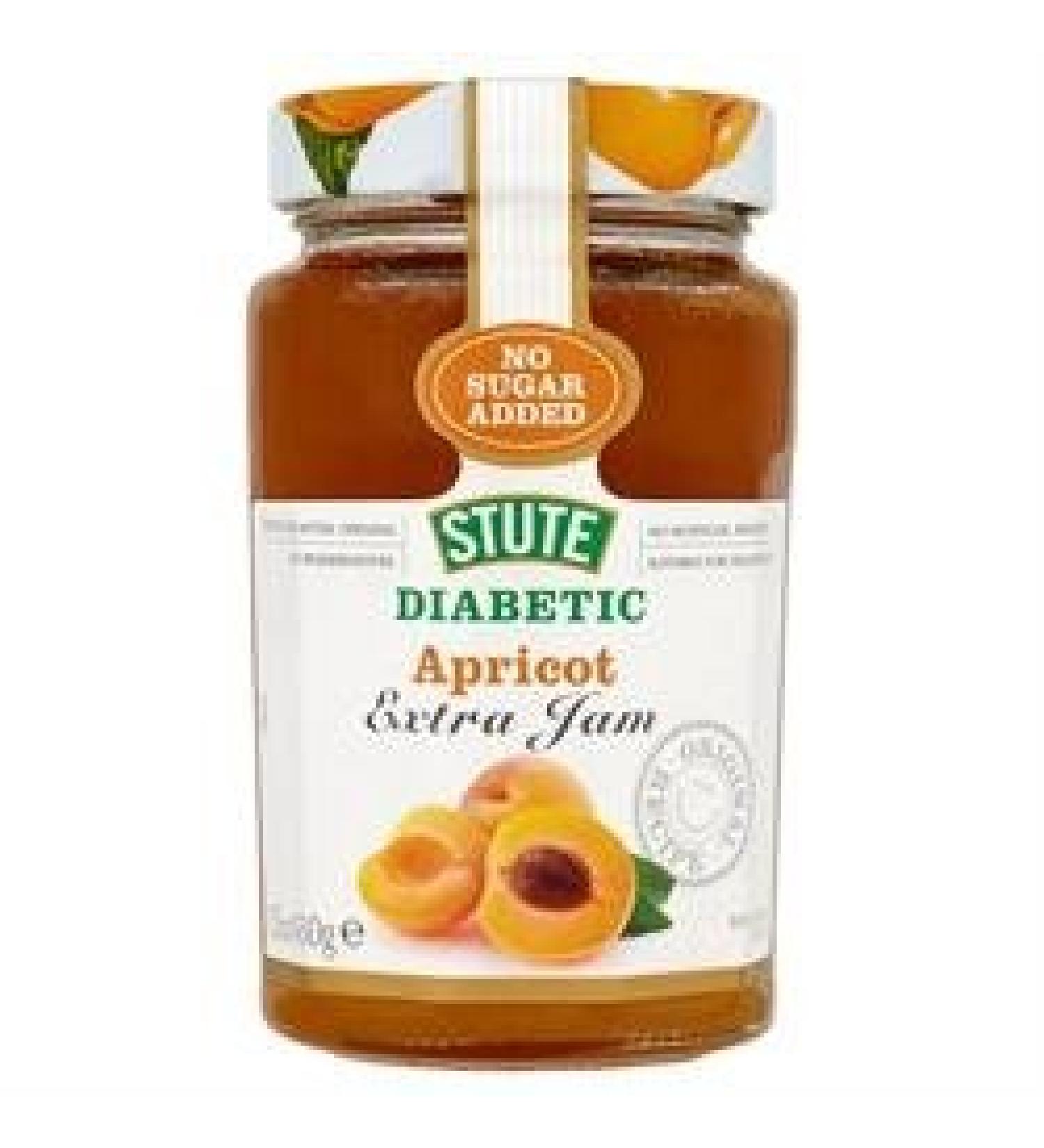 Stute Pack of 5 jars of apricot jam for diabetics 430g
