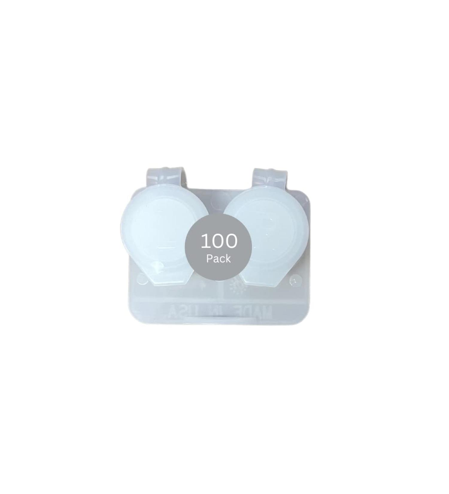 Deep Well Flip-Top Contact Lens Case Clear 100 Count