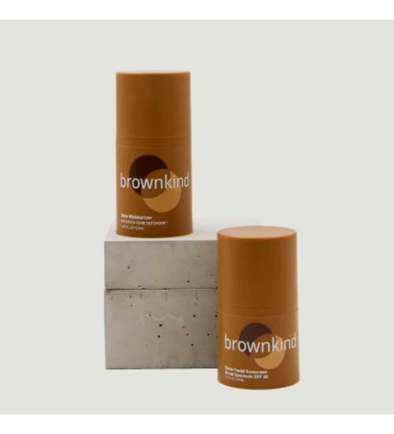 Brownkind Essentials Duo Skincare Bundle Glow Moisturizer & Sheer Sunscreen SPF 40 for Melanin-Rich Skin | Hydrating & Protective Daily Routine