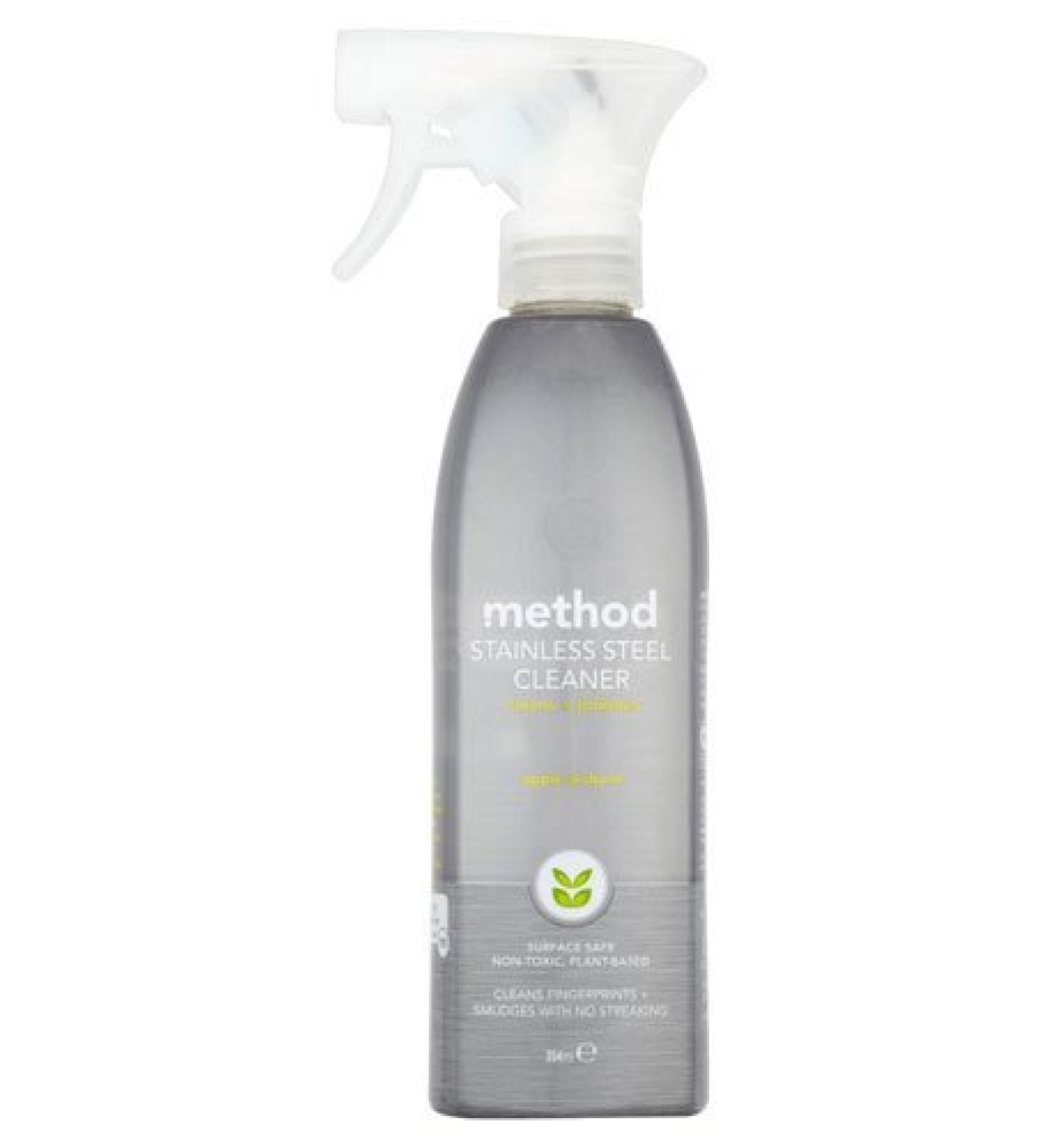 (4 PACK) - Method - Stainless Steel Polish Spray | 354ml | 4 PACK BUNDLE - Buy Online on GoSupps.com