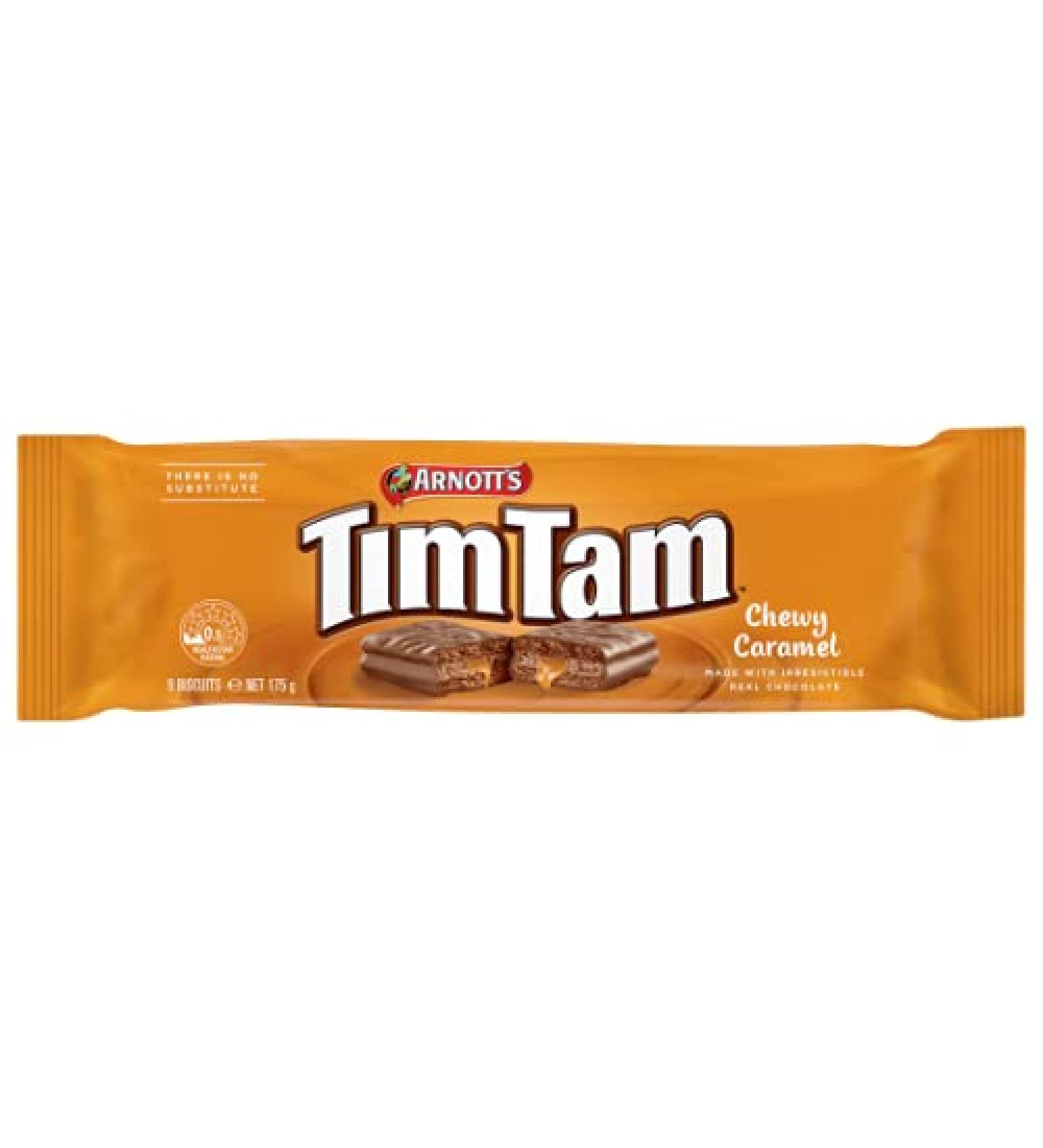 Tim Tam Tim Tam Chewy Caramel Chocolate Biscuits 175g