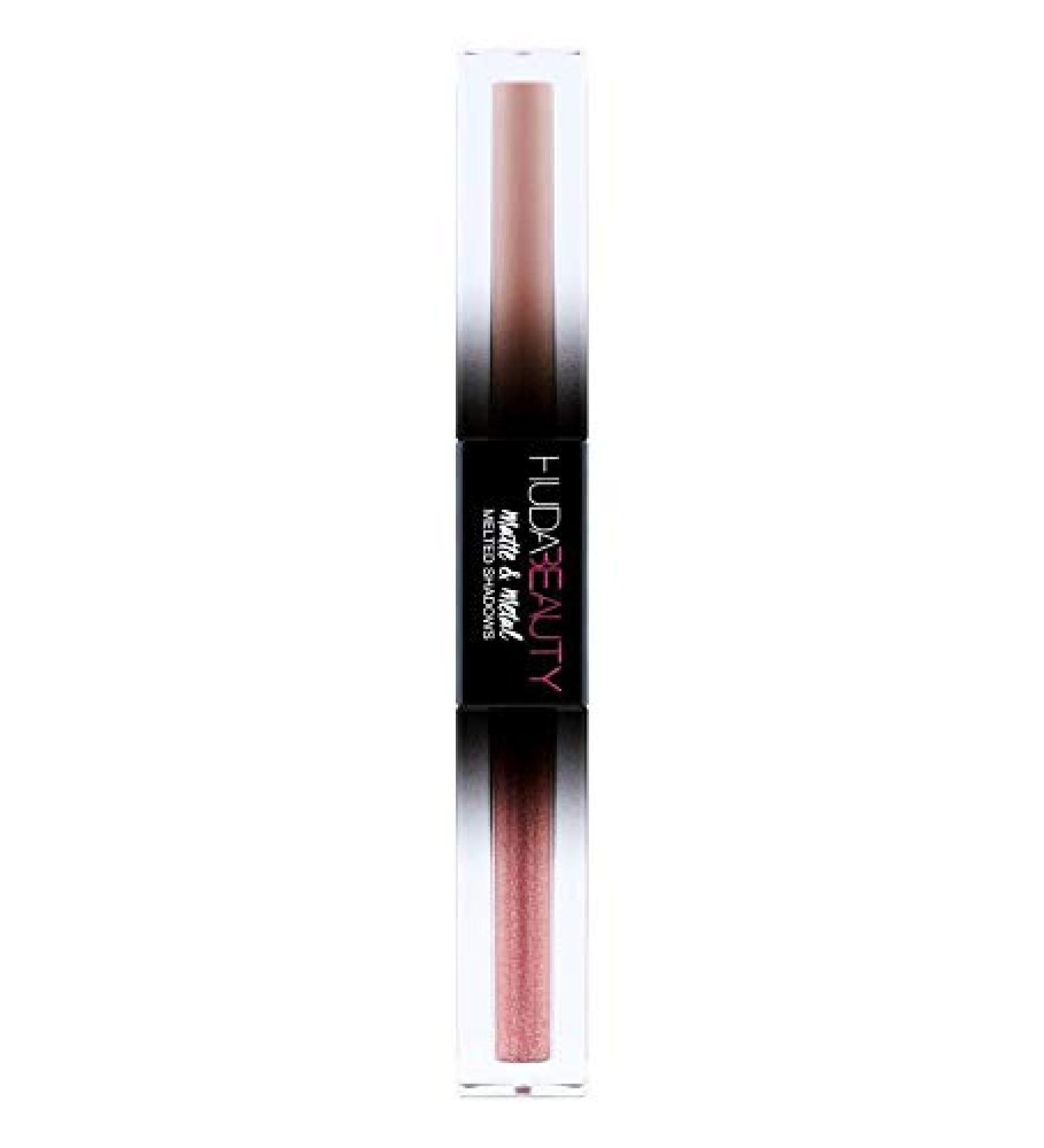 Huda Beauty Matte & Metal Melted Double Ended Eyeshadows! Metallic Eyeshadow Intense Shimmer Blendability and Longevity! Choose Your Eye Shadow Color! (Bubble bath/champagne)