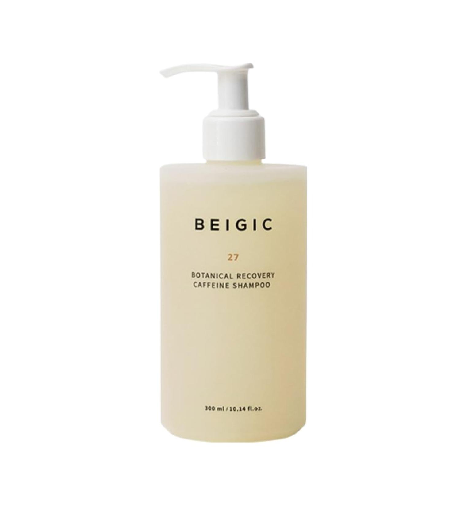 BEIGIC Botanical Recovery Caffeine Shampoo - Vegan Moisturizing Hair Growth Formula with Biotin & Argan Oil | Sulfate-Free Korean Hair Care (10.14 fl oz - Buy Online on GoSupps.com