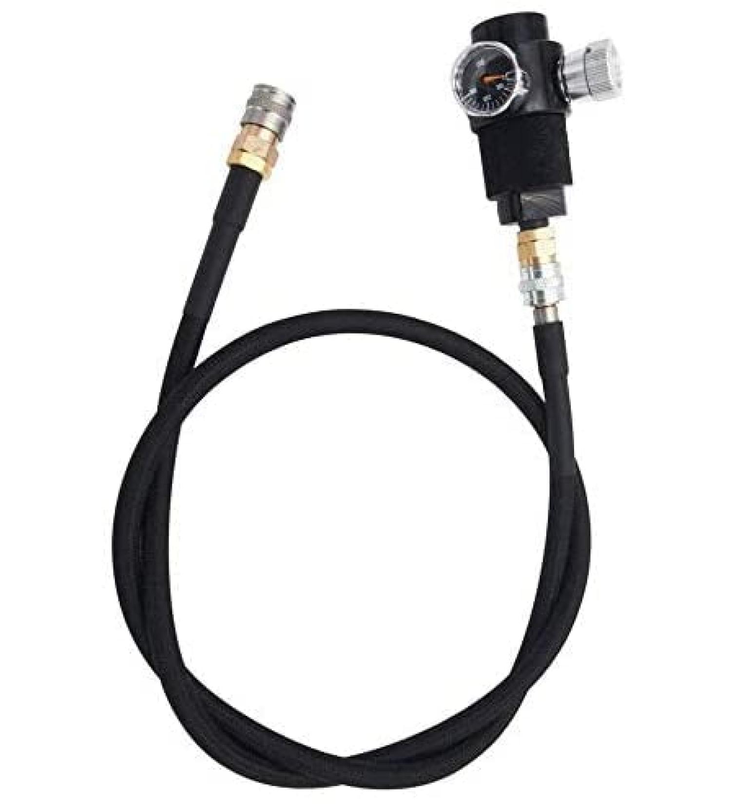 Paintball PCP Air Co2 Tank Regulator & Valve Adapter with Gauge & 40 Hose - Buy Online on GoSupps.com