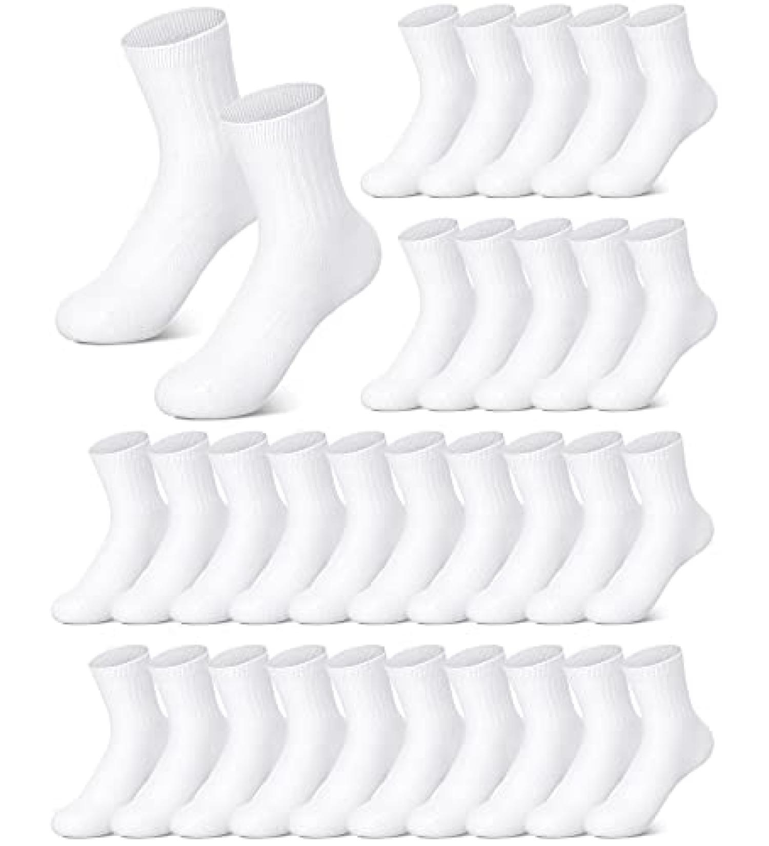 30 Pair Seamless Cotton Crew Socks for Kids | Soft, Sensory-Friendly Design for Boys and Girls - Buy Online on GoSupps.com