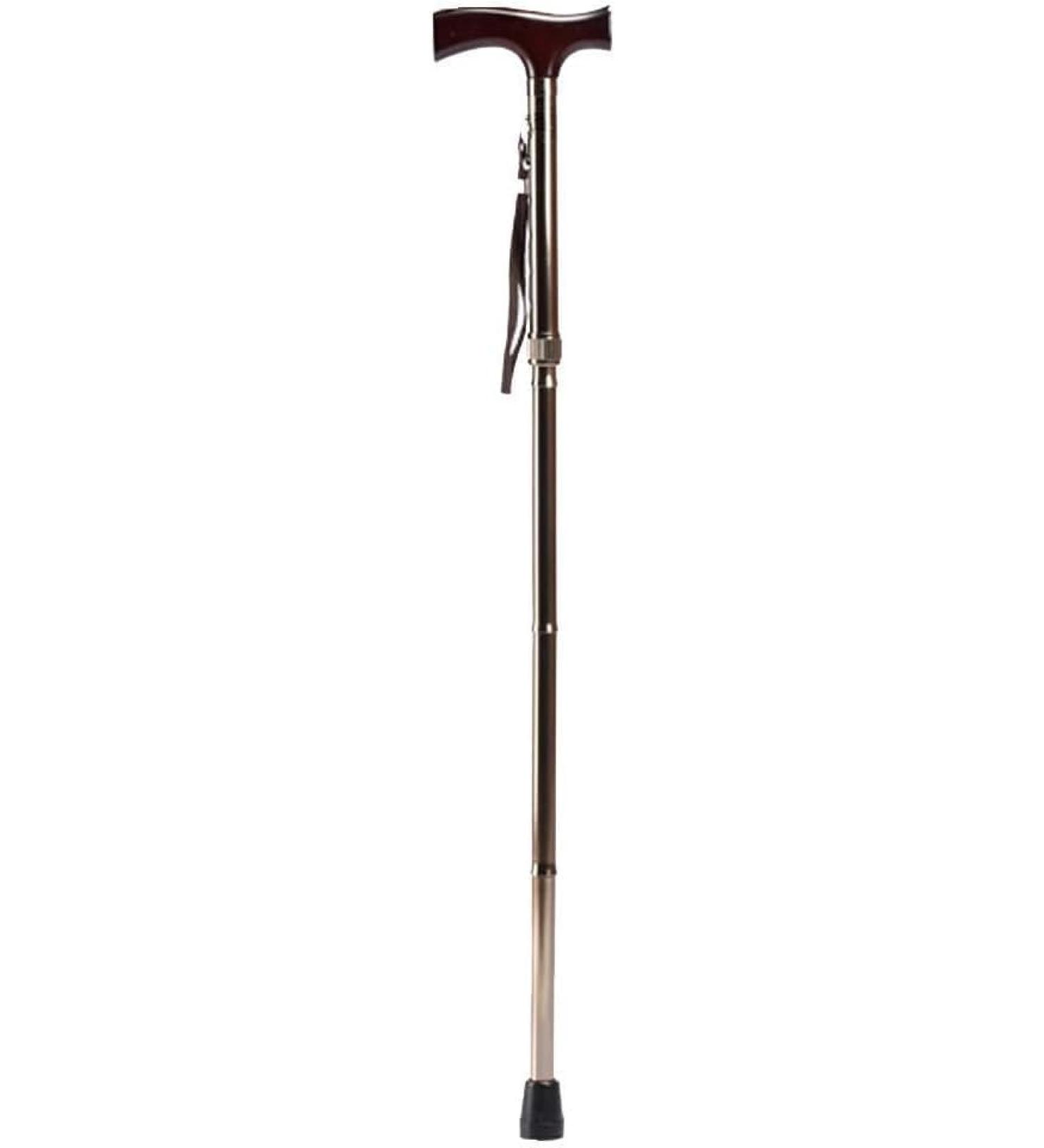Folding Lightweight Walking Stick/Portable Crutches Cane Non Slip Unisex-Adjustable Height 70-92cm Practical Independence - Buy Online on GoSupps.com