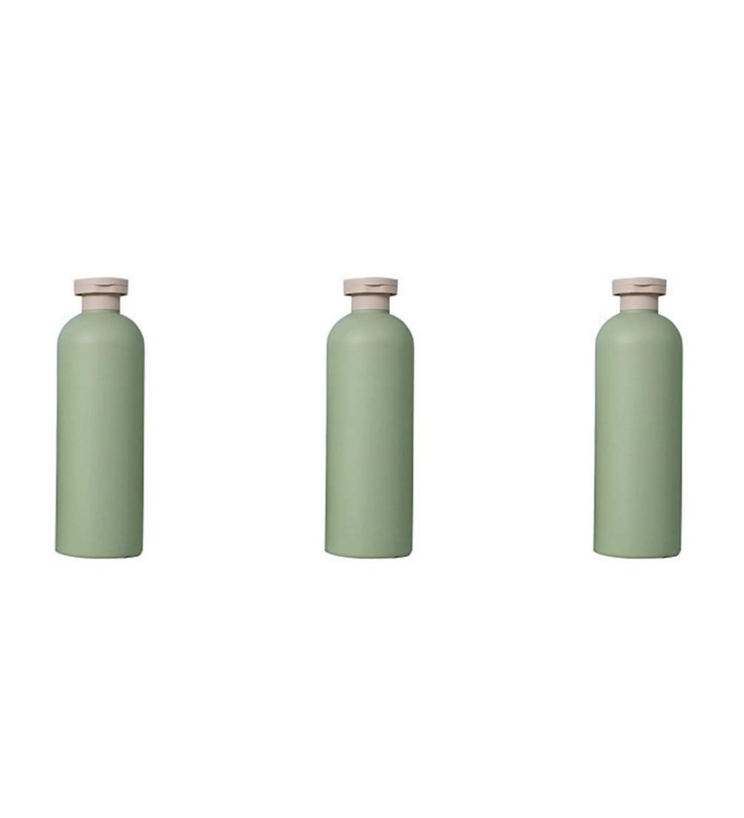 Fomiyes Refillable Squeezing Bottles - 400ml Travel Lotion & Shampoo Bottle with Hinged Lid - Set of 3 Green - Perfect for Cleaning Solutions & Lottery Use - Buy Online on GoSupps.com