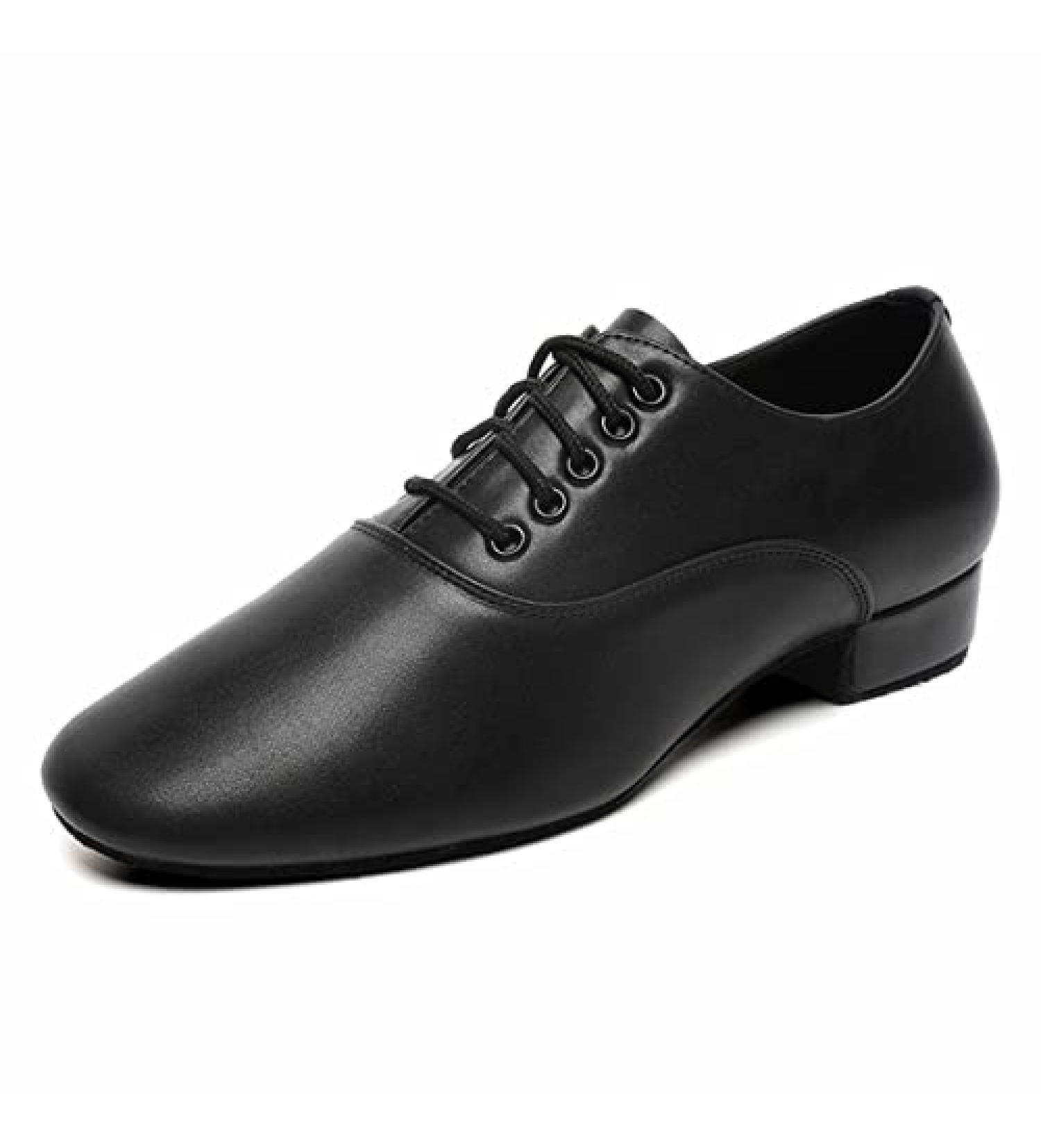Men's Black Leather Ballroom Dance Shoes - Size 10.5 - Buy Online on GoSupps.com