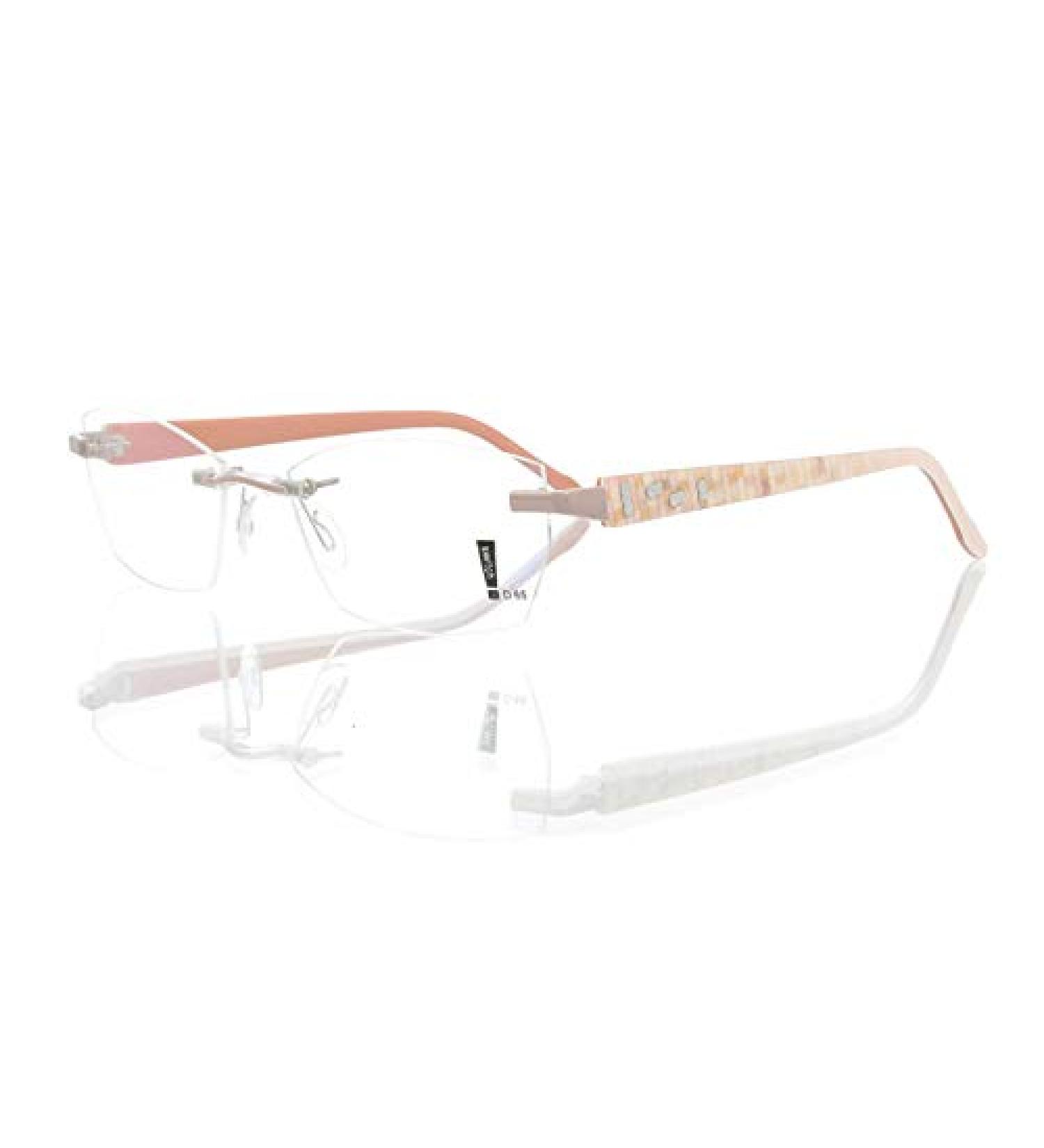 switch it set Combi 2447 interchangeable temples in the color pink-cream-silver-scaled inside pink
