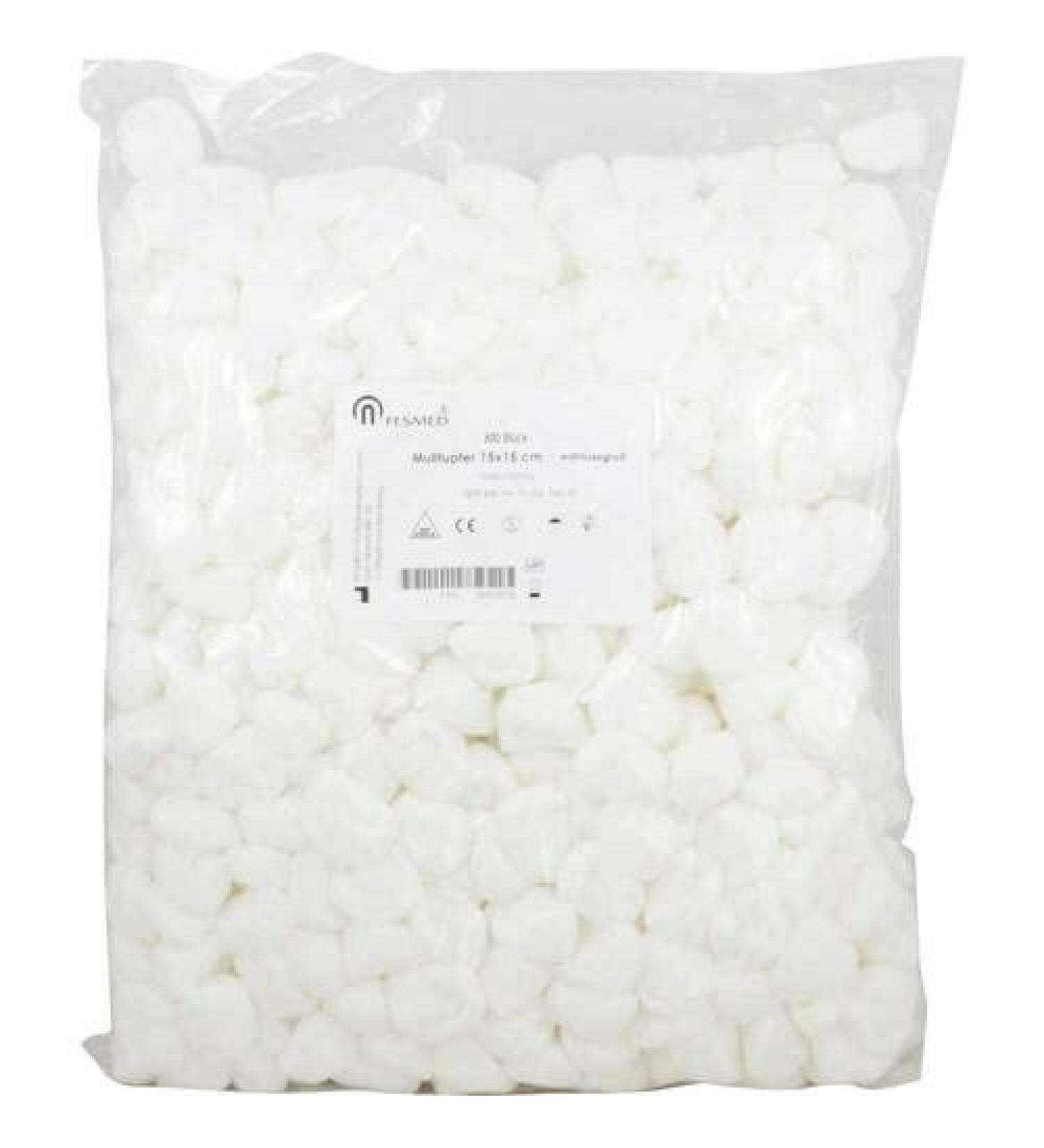 GAUZE SWAB 15x15 cm walnut-sized balloon-shaped non-sterile 500 pcs