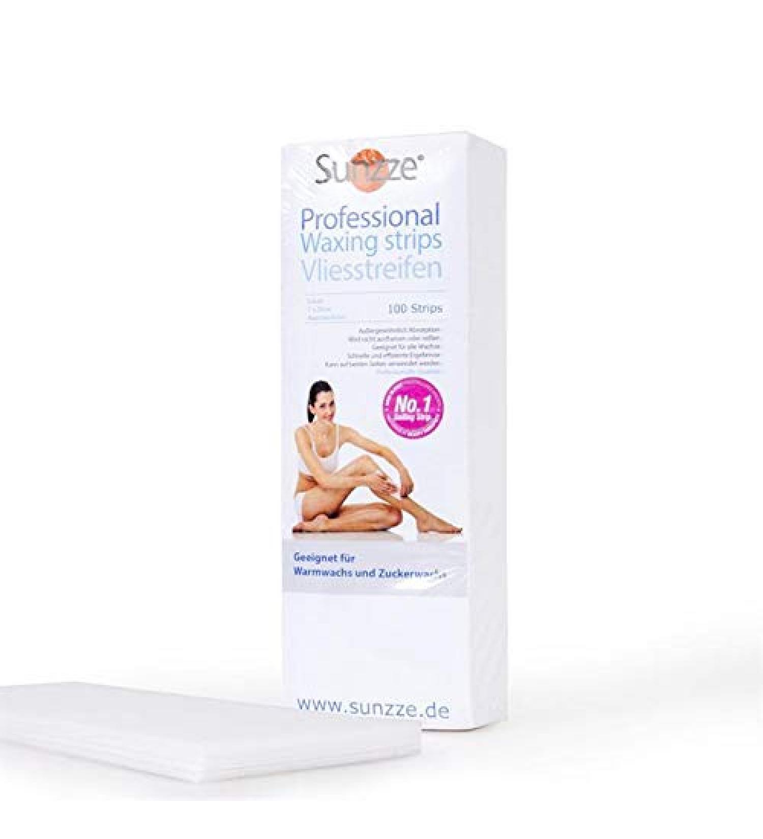 Sunting fleece strip 300 pcs.|Durable - simple hair removal |For warm wax & sugar paste |silky smooth skin 300 pieces (1 Pack)