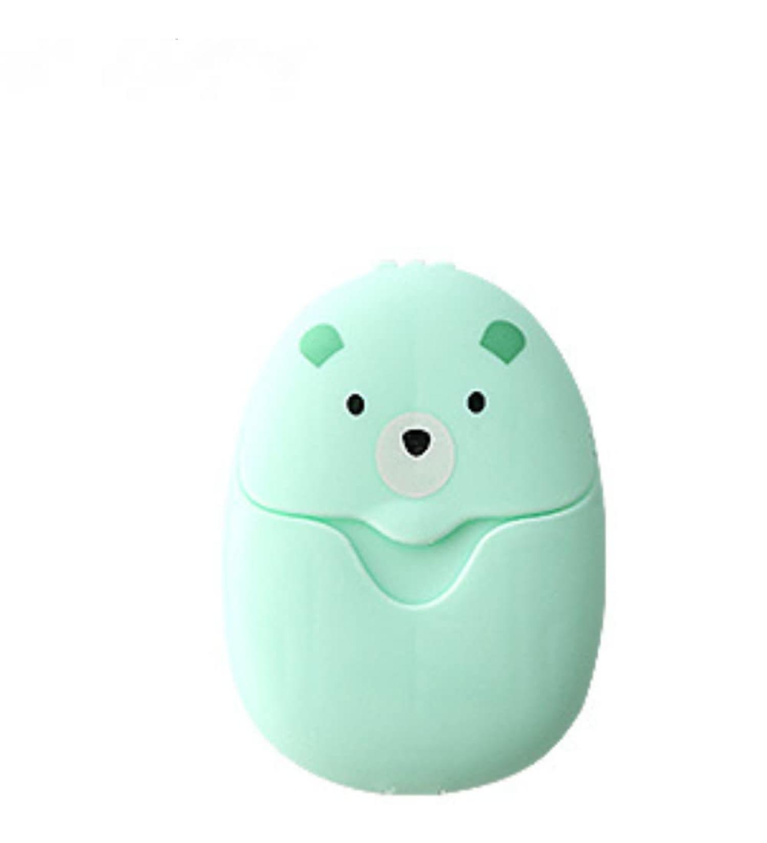 Follsy Soap Tablets Boxed Children's Hand Washing Tablets soap Paper Travel Disposable soap Tablets Two Boxes-Two Boxes of Green