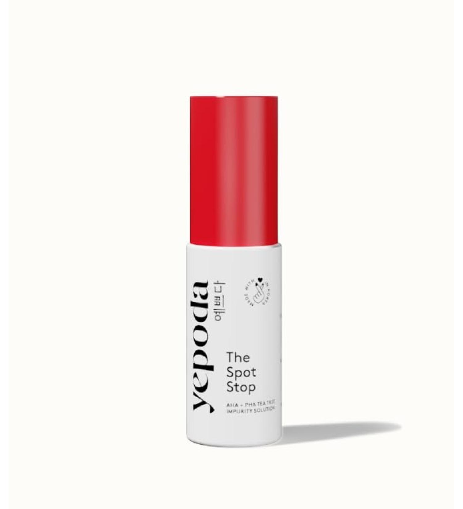 Yepoda - THE SPOT STOP - AHA + PHA Solution for Blemishes with Tea Tree Oil Korean cosmetics (20 ml) - Buy Online on GoSupps.com