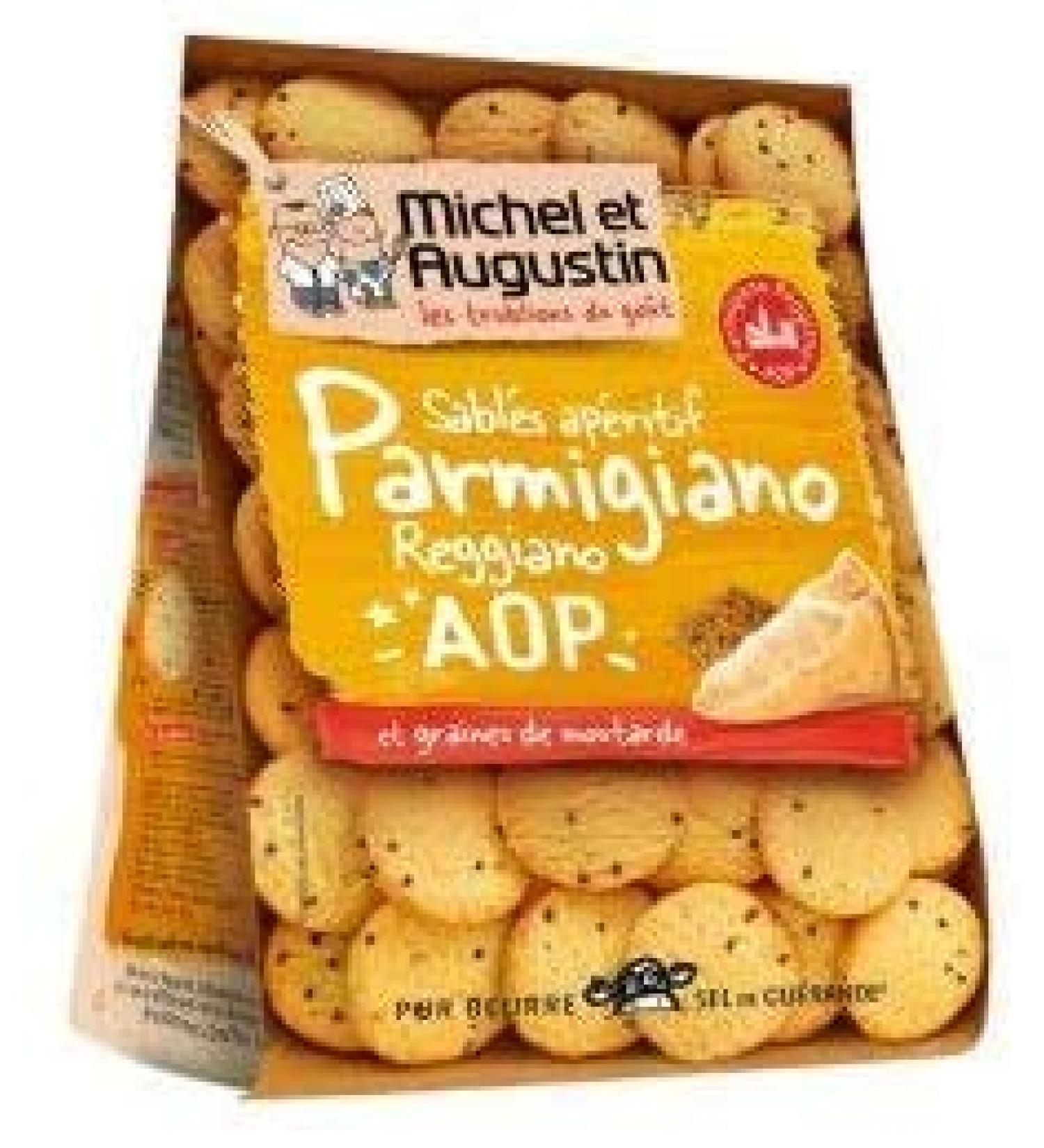 Epicerie sal e Michel et Augustin Small Sales with Parmesan and Mustard Seeds 120 g - Pack of 4
