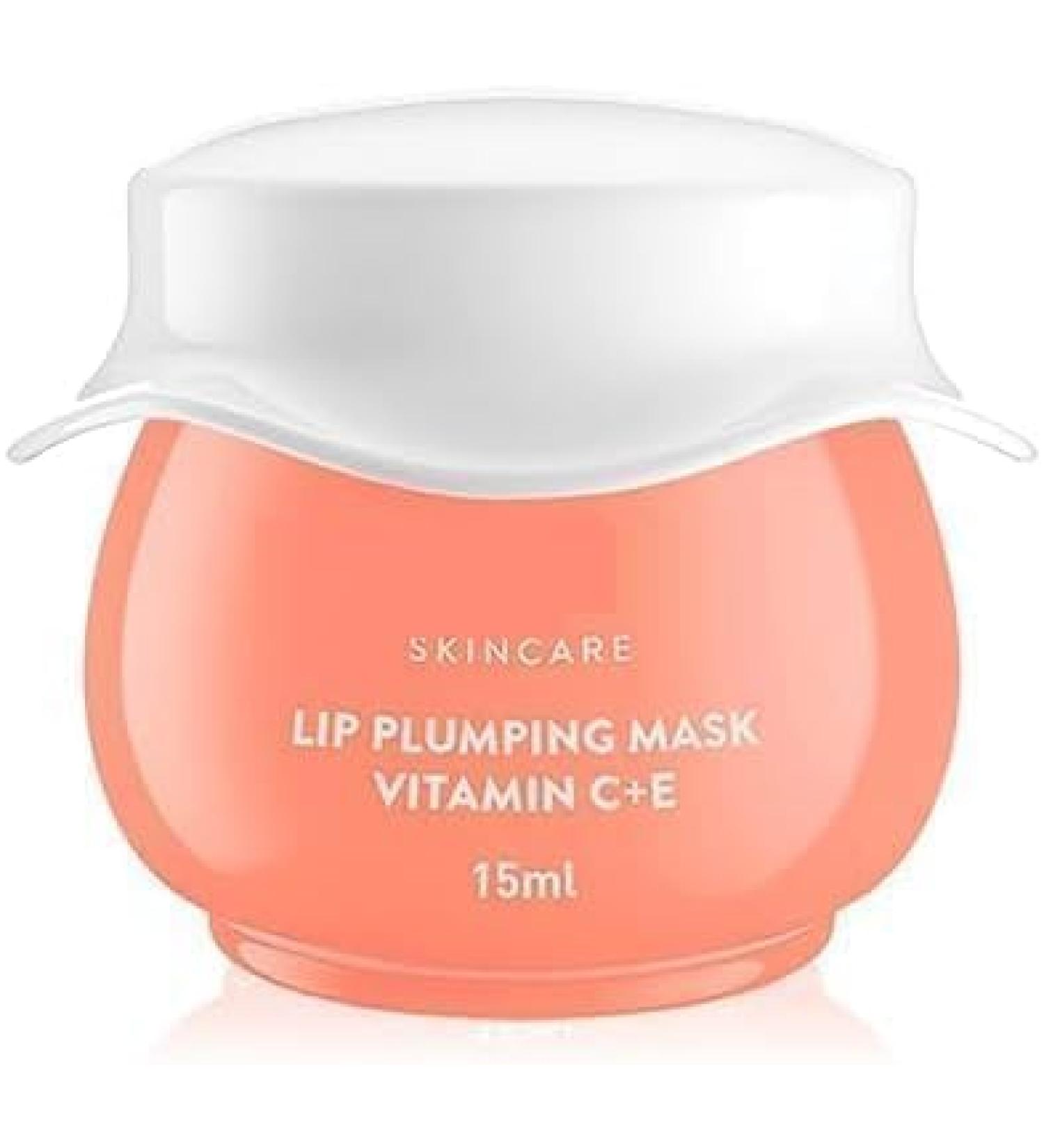 HYD Lip Plumping Mask with Vitamin C + E for naturally radiant lips fades lip pigmentation soothes flaky and dry lips blood orange and nectarine 15 ml - Buy Online on GoSupps.com