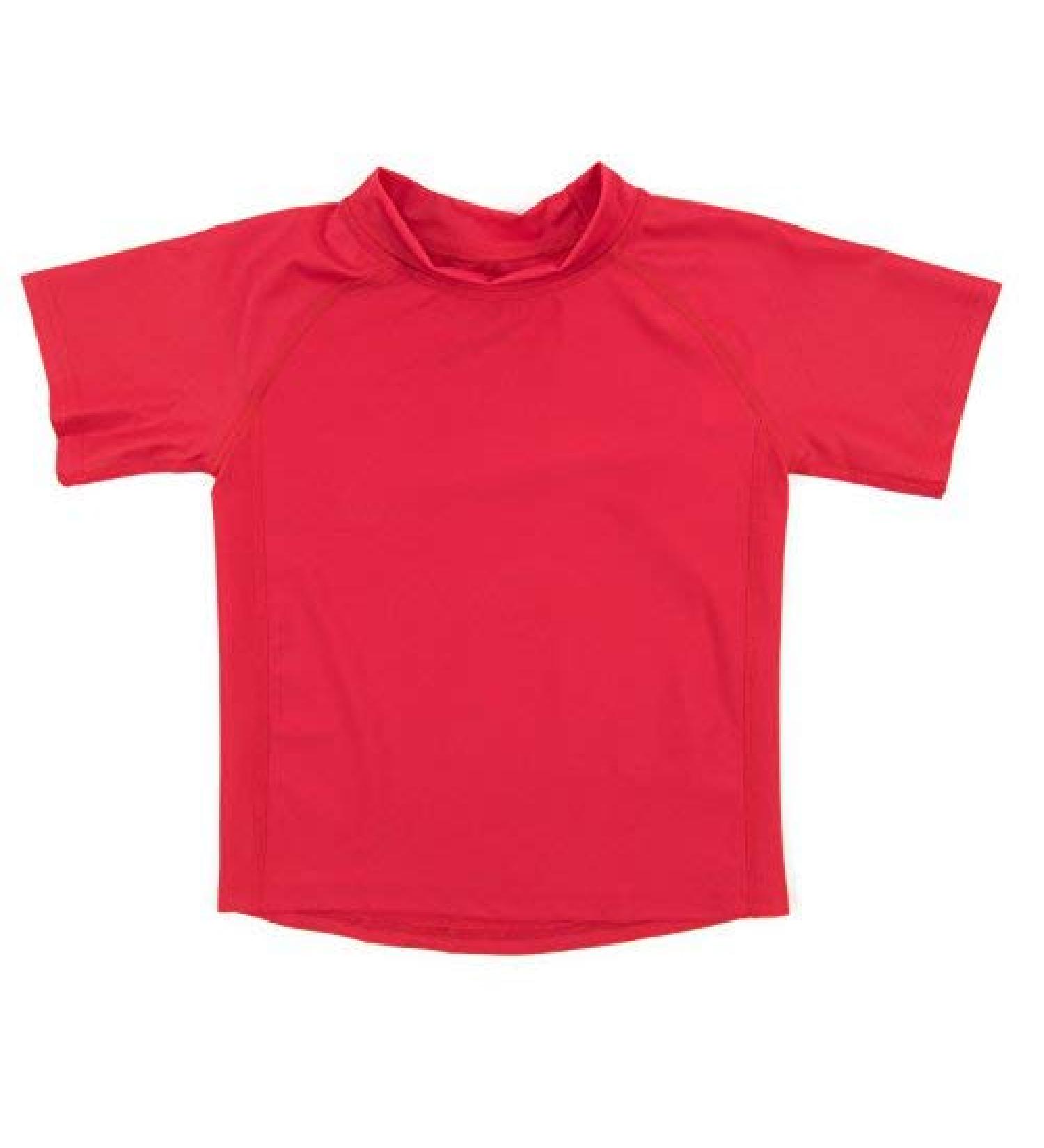 Leveret Short Sleeve Baby Boys Girls Rash Guard Sun Protected UPF + 50 Kids & Toddler Swim Shirt (12 Months-5 Toddler) 5 Years Red