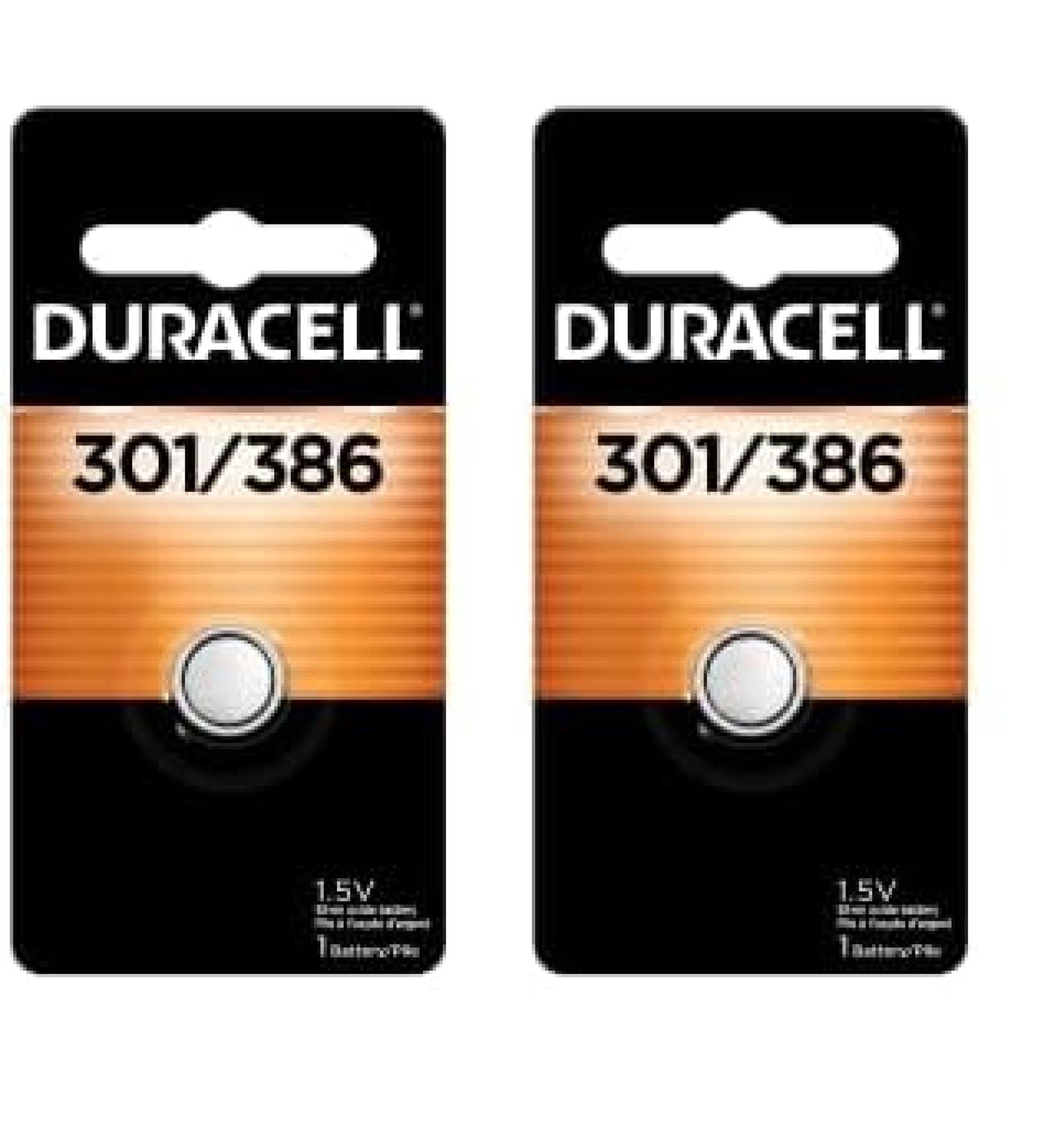 Buy DURACELL 301/386 Silver Oxide Button Battery - Long-Lasting 1 Count Pack for Watches Toys & Medical Devices | Pack of 2 - International Shipping Available - Buy Online on GoSupps.com