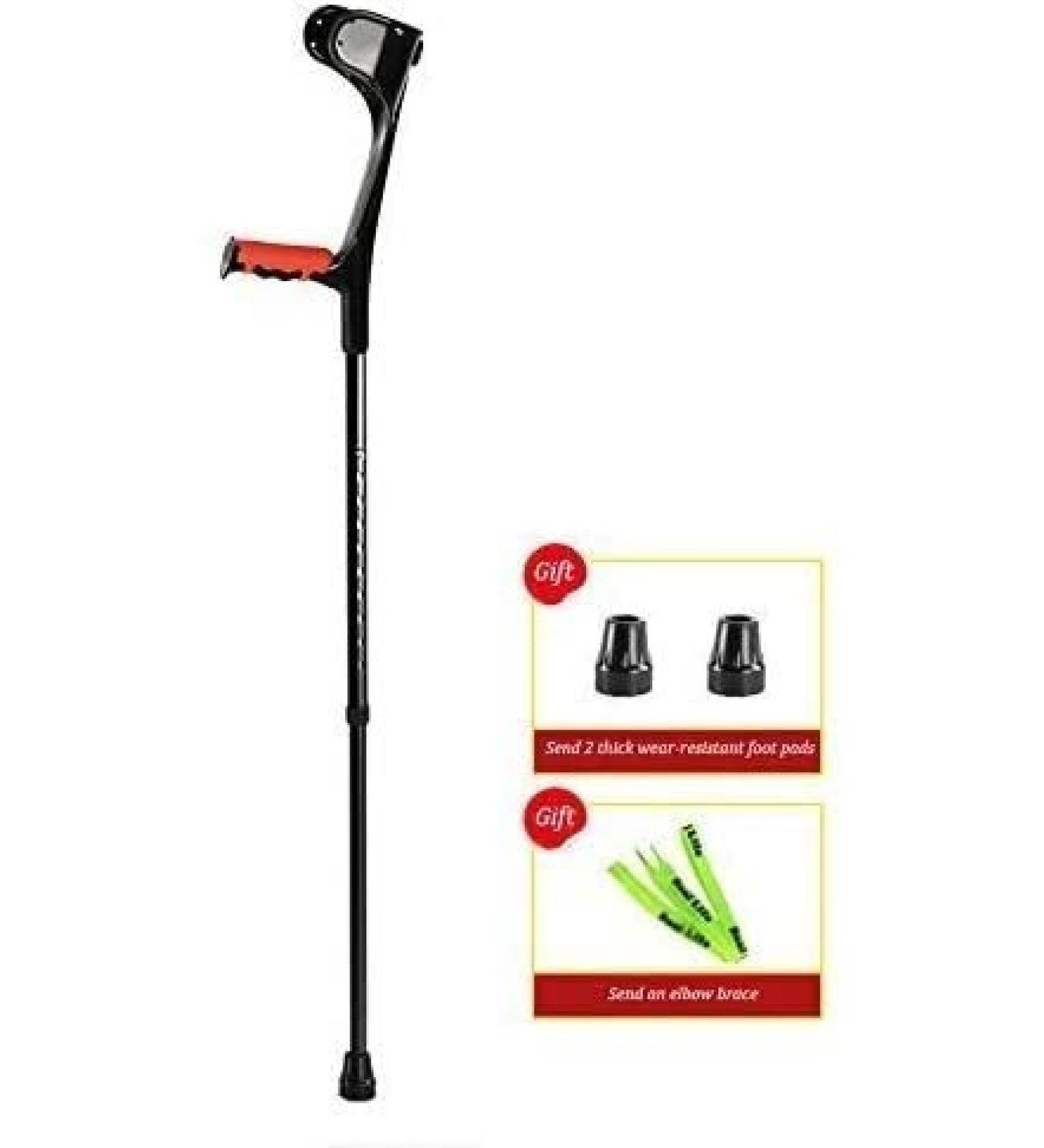Forearm Crutches Adjustable Ultralight Aluminum Support Adult Forearm Crutch 10 Row Adjustable Flexible Crutch with Comfortable Grip Unisex - Buy Online on GoSupps.com