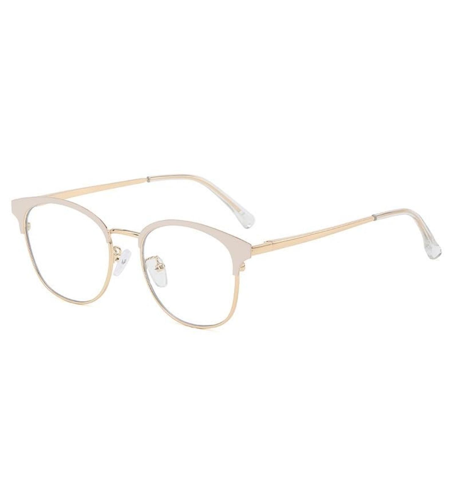 Retro Blue Light Blocking Readers - Anti Eyestrain Eyeglasses for Men & Women - +300 Beige - Buy Online on GoSupps.com