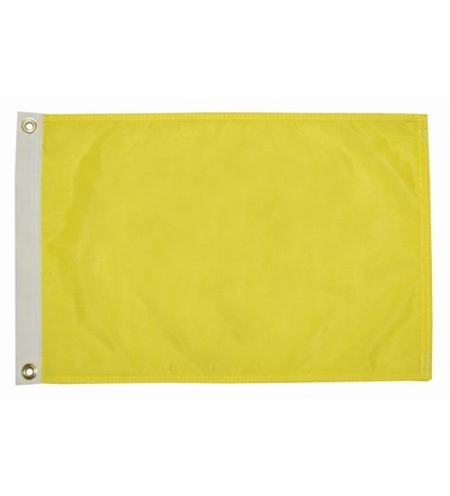 Seagator Premium Quality Yellow Q Quarantine Quebec Bahamas ICS Courtesy Boat Flag (12 inches x 18 inches)