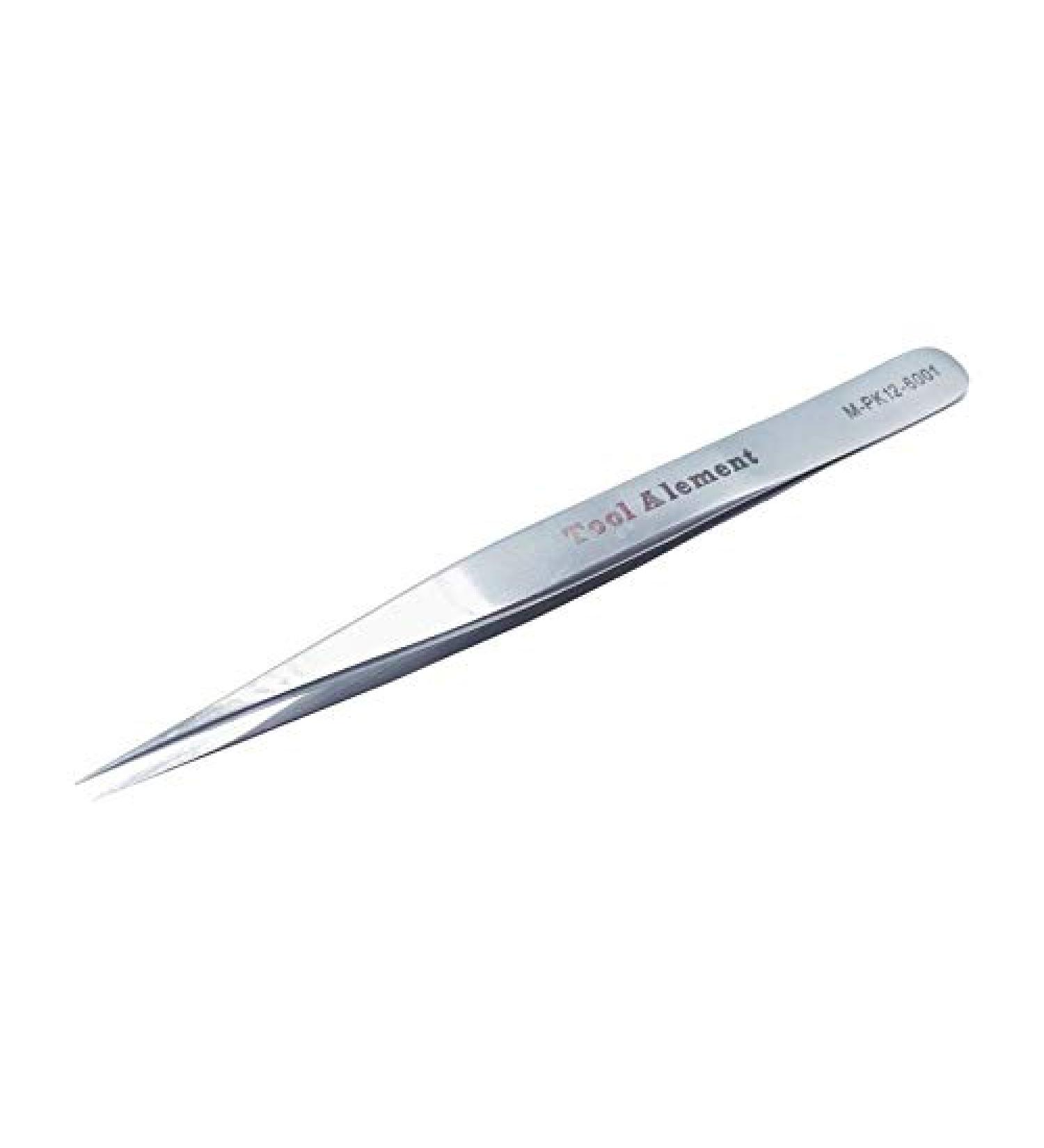 Tool Alement Canadian Stainless Steel 12cm Straight Isolation Eyelash Tweezers M-PK12-6001 - Buy Online on GoSupps.com