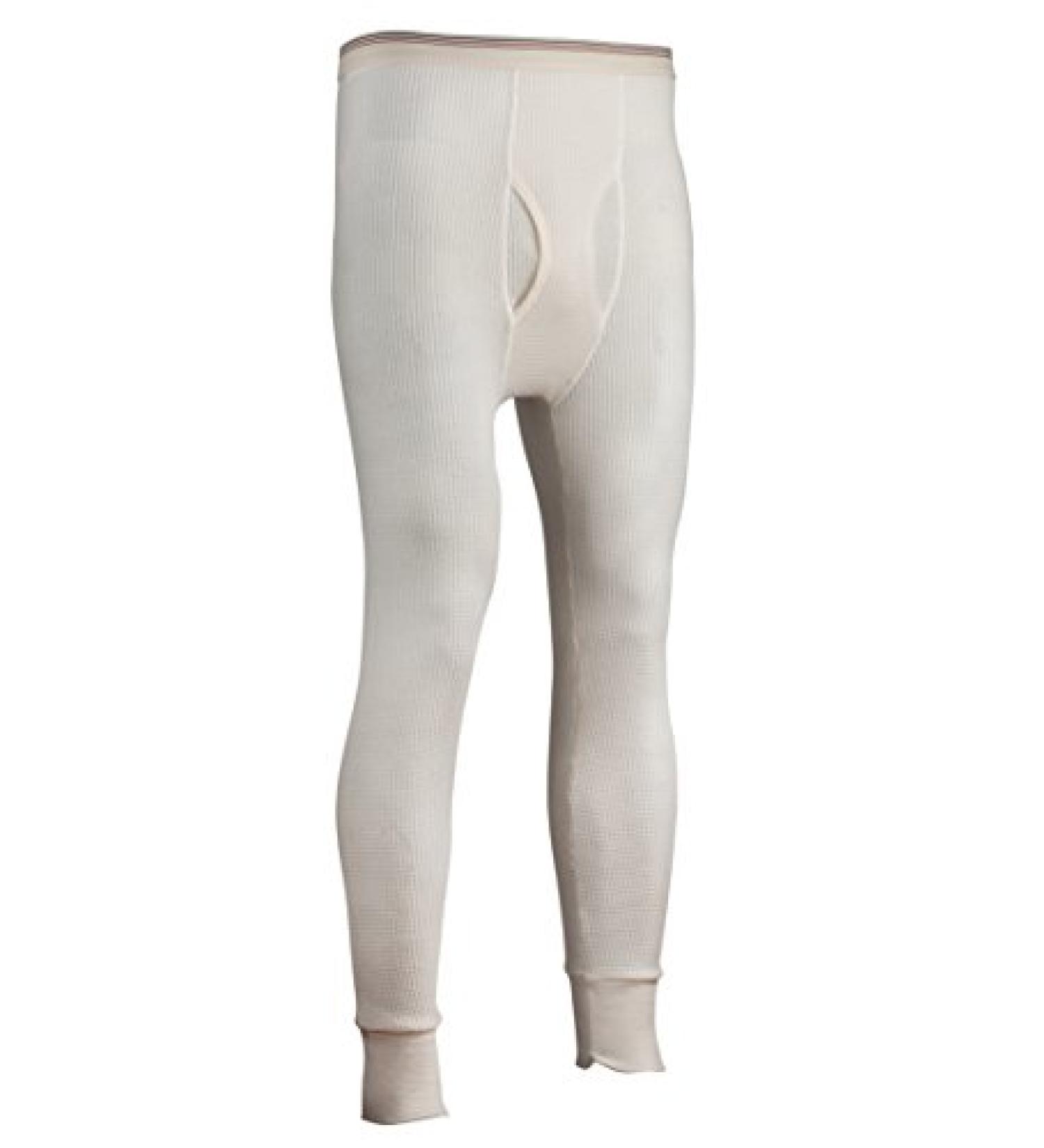 Indera Men's Large Tall Traditional Long Johns Thermal Underwear Pant in Natural - Buy Online on GoSupps.com