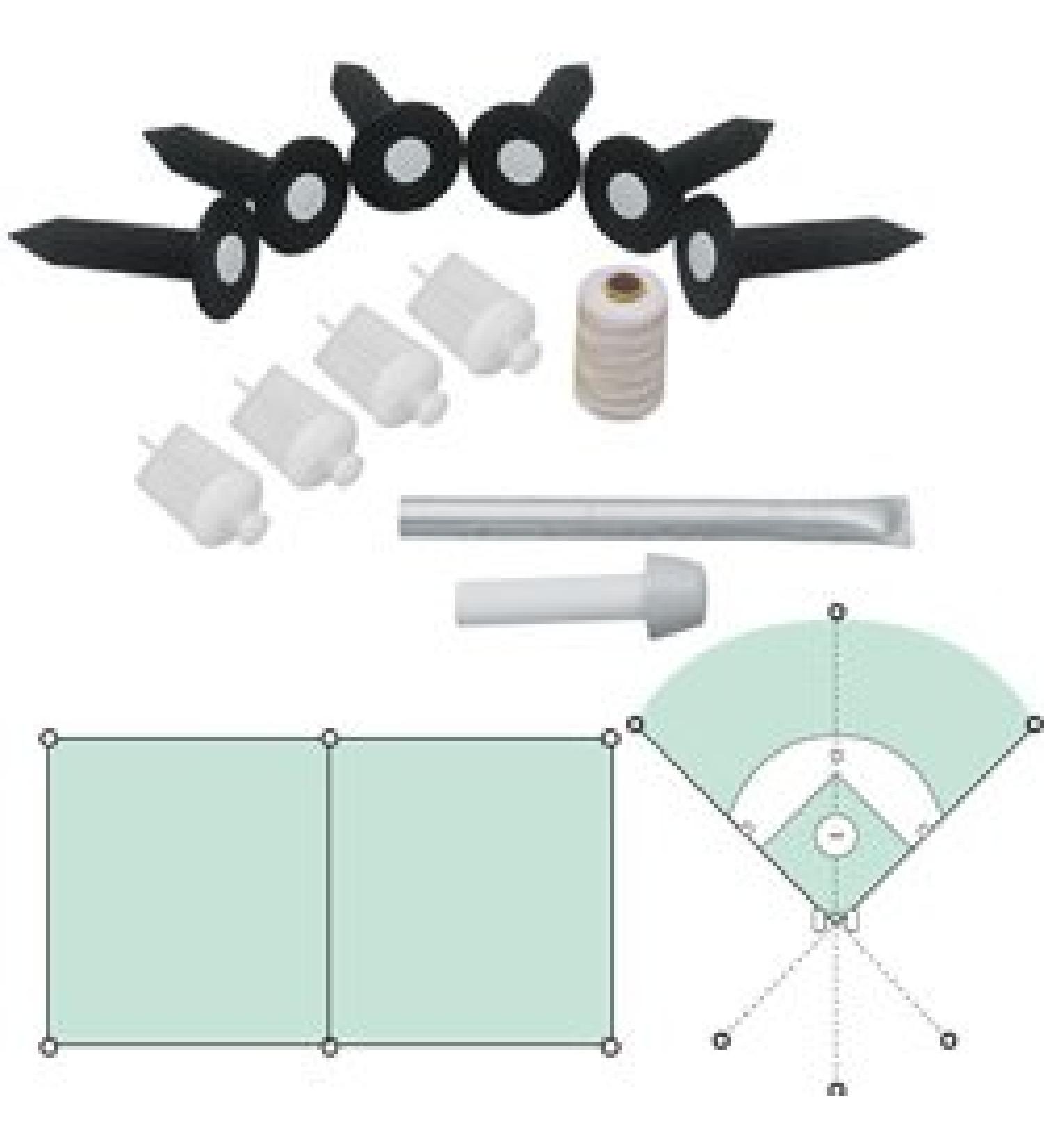 Markers Inc Baseball Field Lining Kit , Black/White