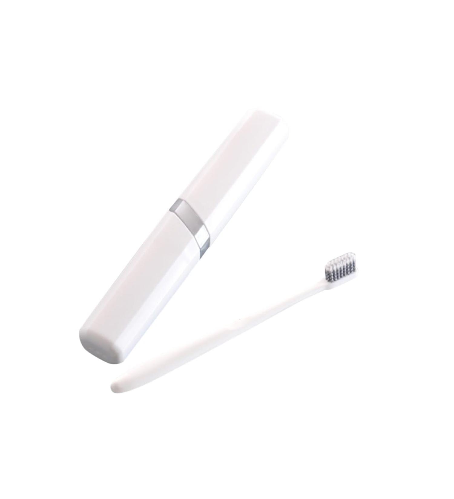 Ultechnovo Travel Toothbrush Holder Set - Portable Manual Toothbrush Organizer for Adults - White PP - Buy Online on GoSupps.com