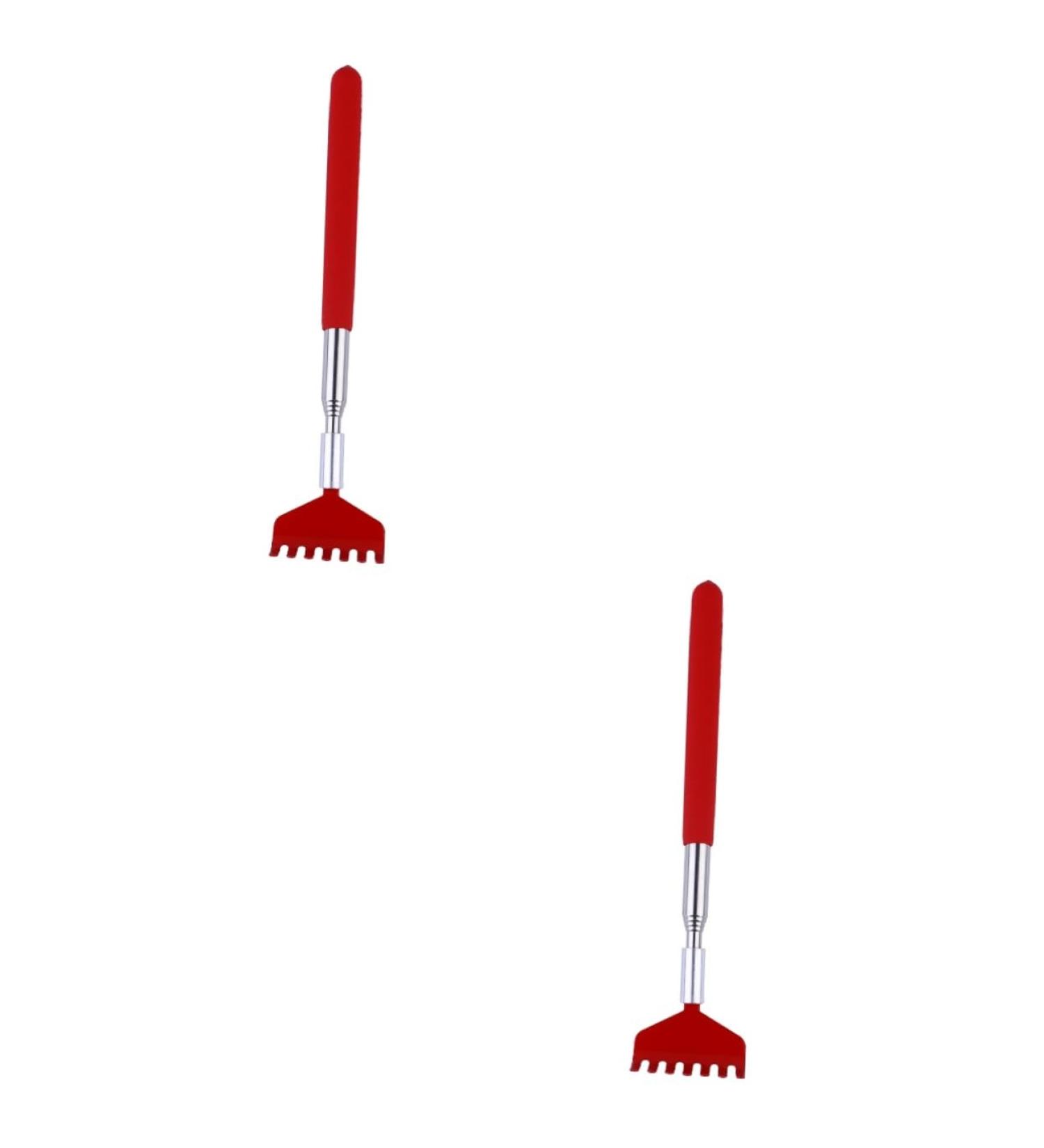 Buy Minkissy 2pcs Telescopic Tickle Rake Red Scraper | Multifunctional Stainless Steel Tool for Efficient Cleaning - International Shipping Available - Buy Online on GoSupps.com