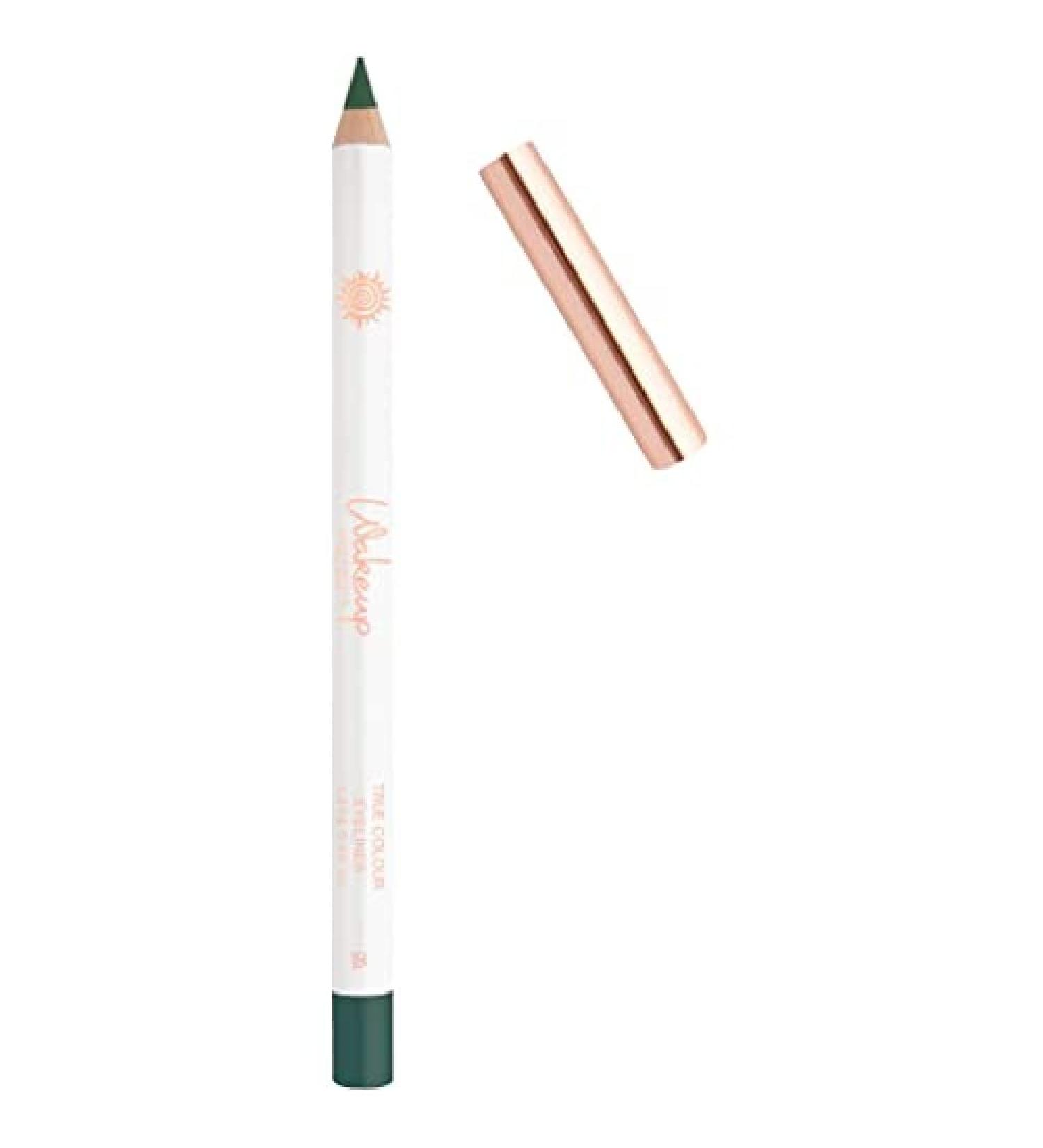 Wakeup Cosmetics - True Color Eyeliner 2in1 Pencil Eyeliner and Kajal with soft texture and full color color Emerald Emerald 1 piece (1 Pack)