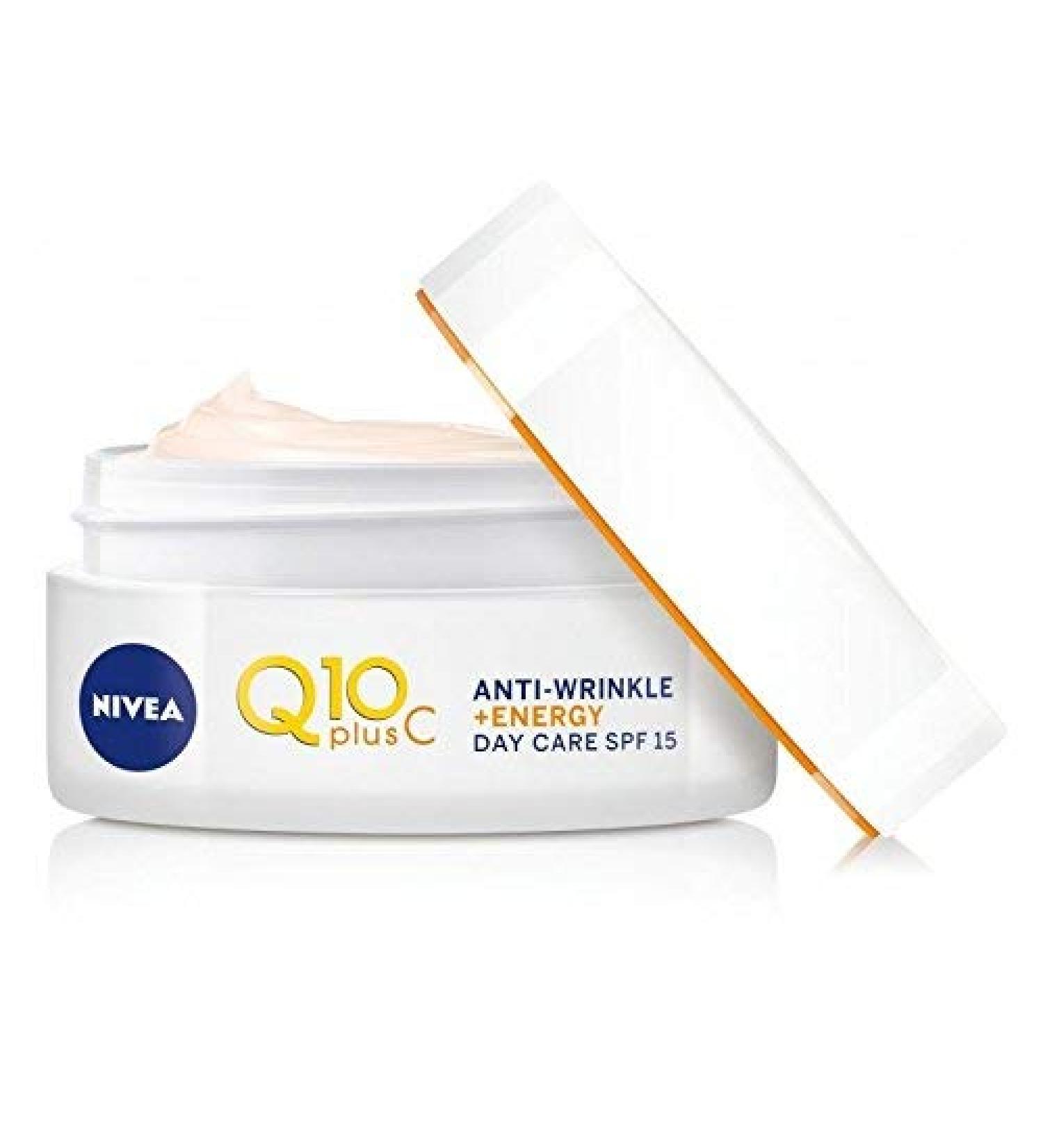 Nivea Q10 Plus C Anti-Wrinkle Day Cream with SPF 15 and Vitamin C - Energize Dull Skin - Buy Online on GoSupps.com