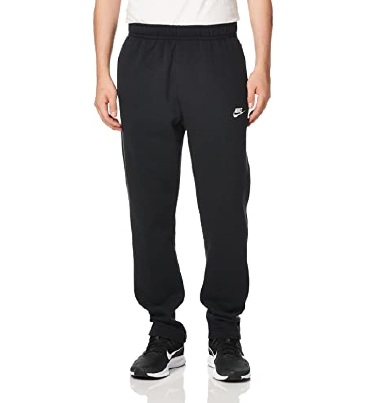 Nike Men's NSW Club Pant Open Hem Black/Black/White - Medium - Buy Online on GoSupps.com