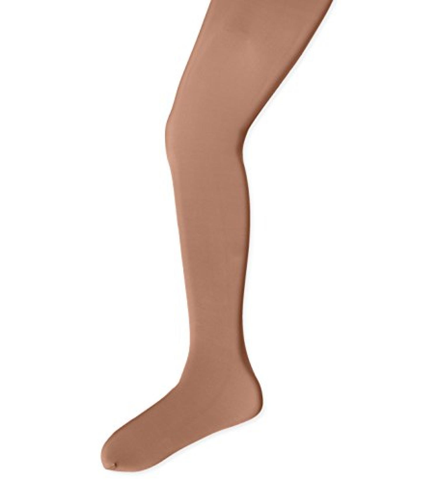 Capezio Big Girls' Ultra Soft Self Knit Waistband Footed Tight Big Girls (7-16) One Size Light Suntan