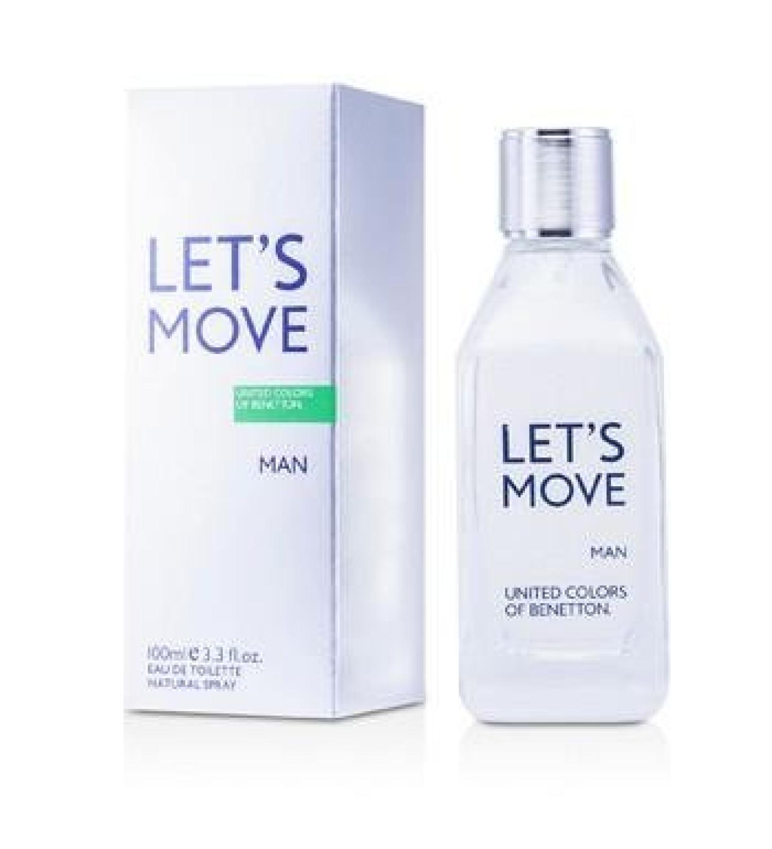 Let's Move Man by United Colors of Benetton 3.3 oz EDT Spray for Men - Pack of 1
