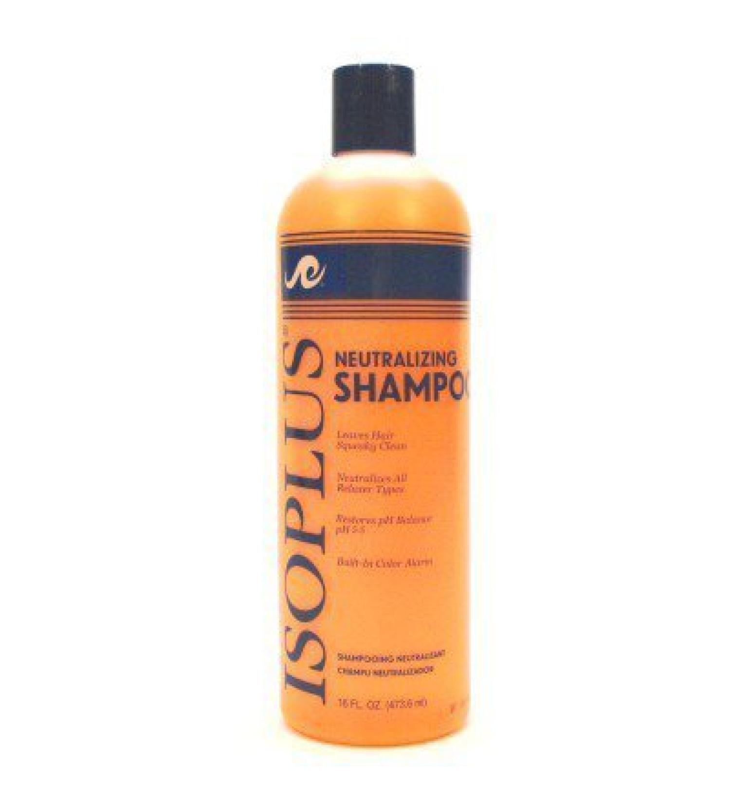 Isoplus Neutralizing Shampoo 16 fl oz. Removes residue ph level leaves hair clean hair relaxers neutralizes conditioner hair conditioner ph balance