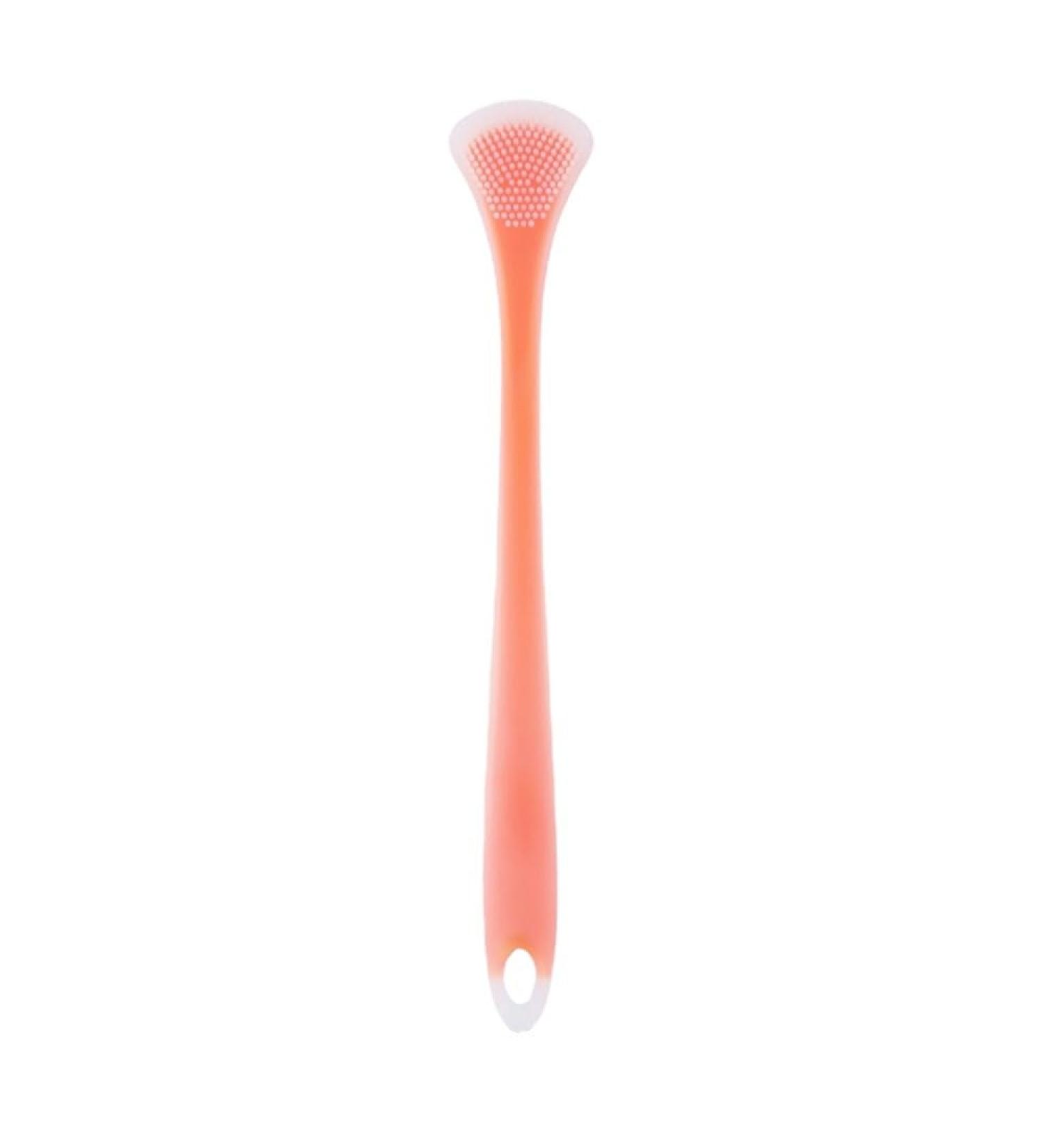 Buy Dcniyt Tongue Scraper - Soft Silicone Head Portable Non-Slip Tongue Cleaner for Fresh Breath - Orange Color - Buy Online on GoSupps.com