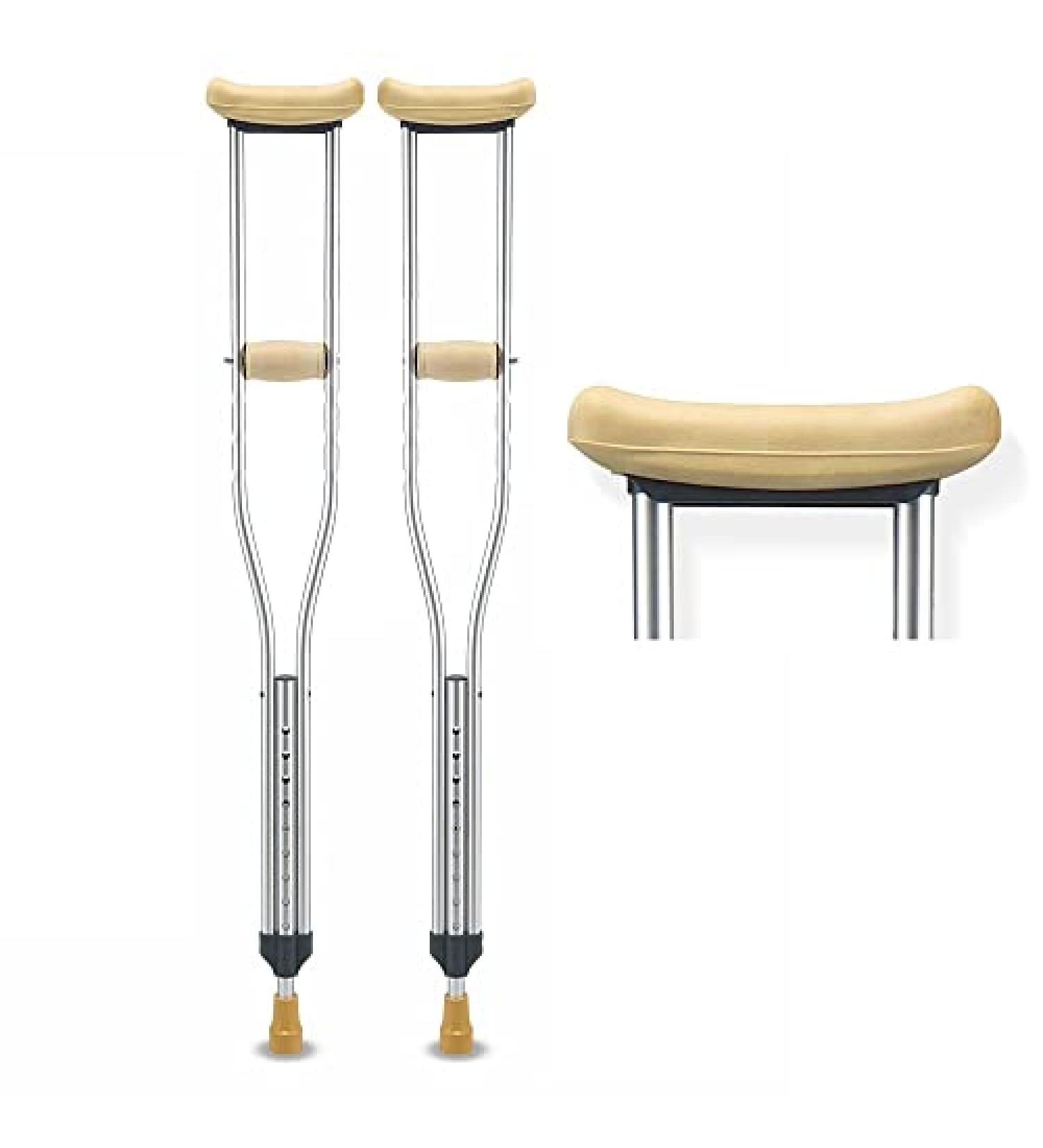 Crutches for Adults Underarm Underarm Crutches Adjustable Adult Aluminum Crutches for Walking Universal Medical Crutches Lightweight and Portable Great for Travel or Work Lucky Star - Buy Online on GoSupps.com