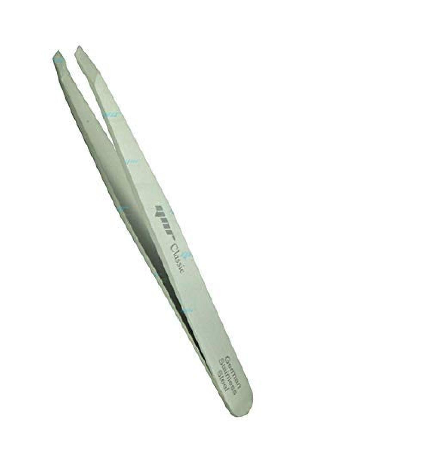 YNR Classic Eyebrow Tweezer Slanted Tip Made in German Stainless Steel | for Precision Removal of Tiny Hair | Smooth on The Skin Sharp on The Hair - Buy Online on GoSupps.com