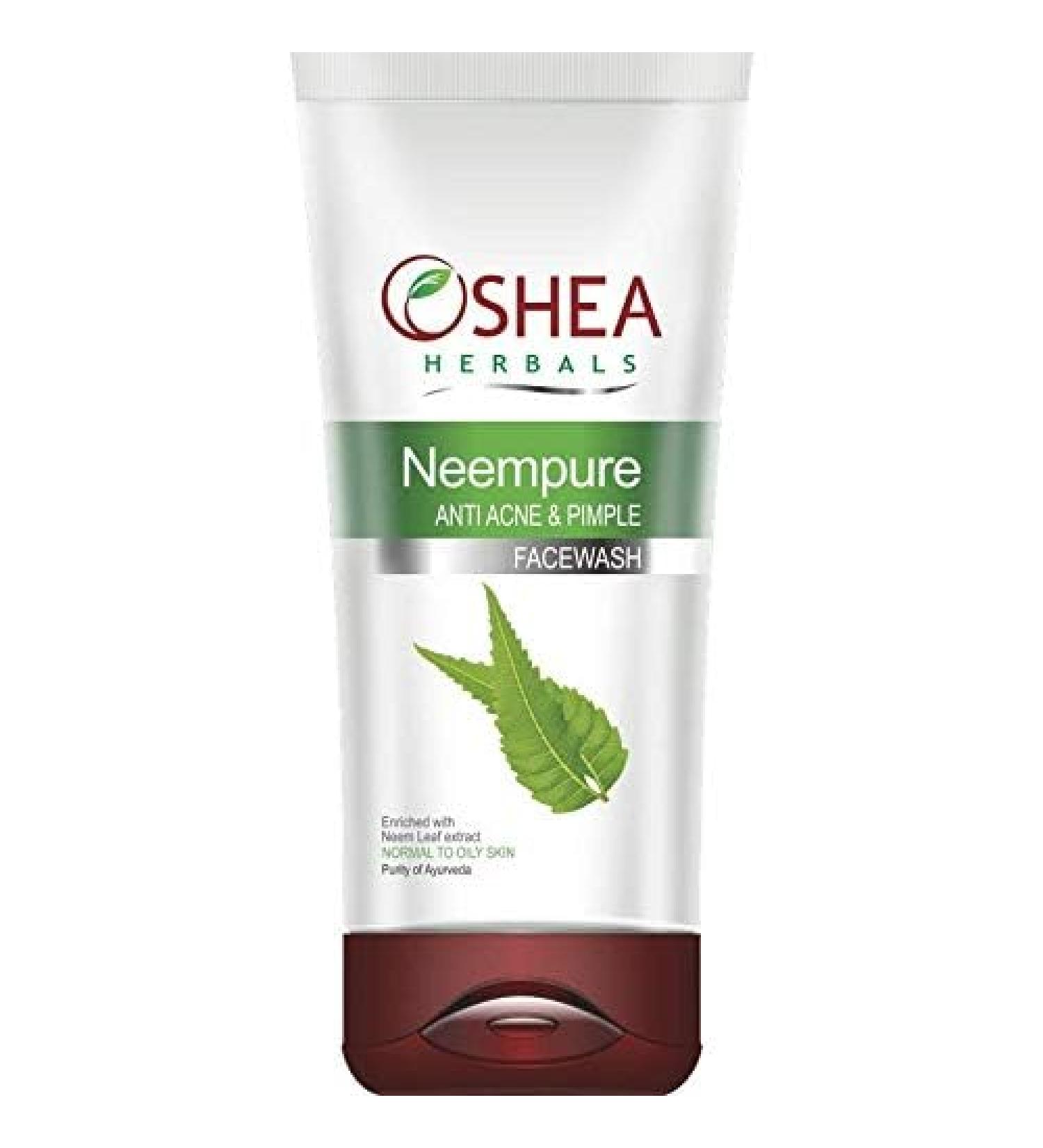 NEEMPURE Face Wash for All Skin Types - Nourishing & Velvety - Oil Control - 120 gm - Buy Online on GoSupps.com