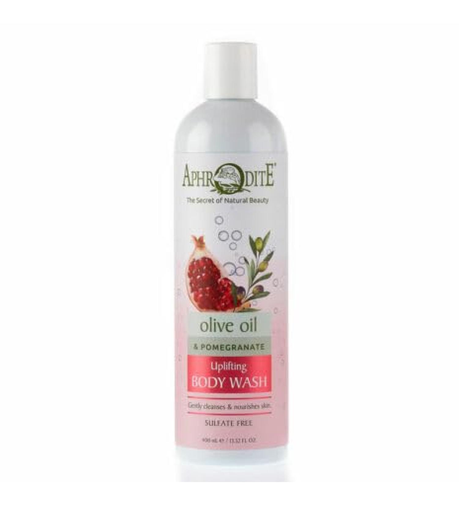Aphrodite Uplifting Body Wash with Olive Oil and Pomegranate 13.52 fl oz Sulfate Free