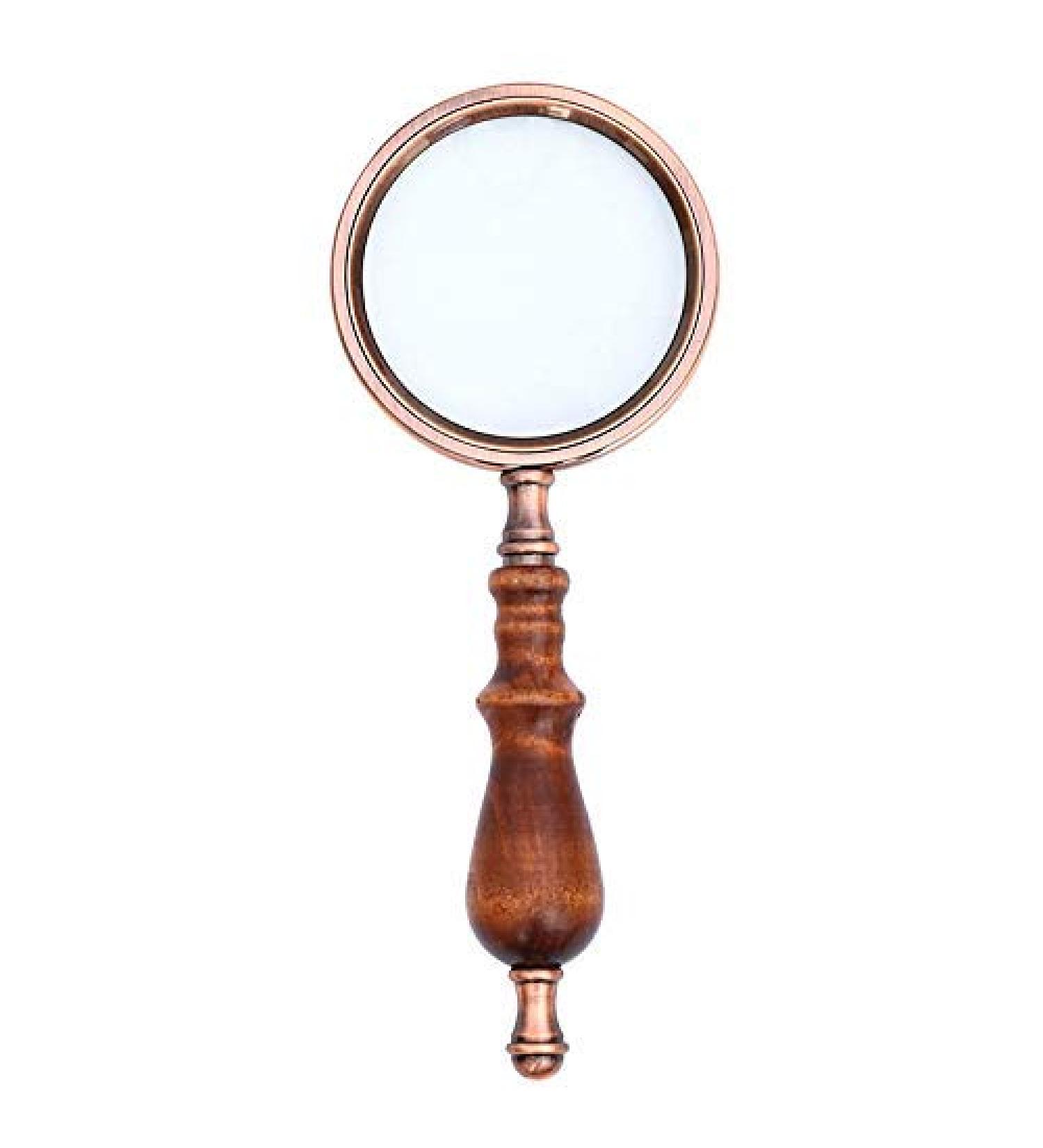 Wooden Handle Magnifying Glass Retro Magnifying Glass Small Font High Magnification Magnifying Glass Handheld Magnifying Glass Gift 88mm 225mm Good Times - Buy Online on GoSupps.com