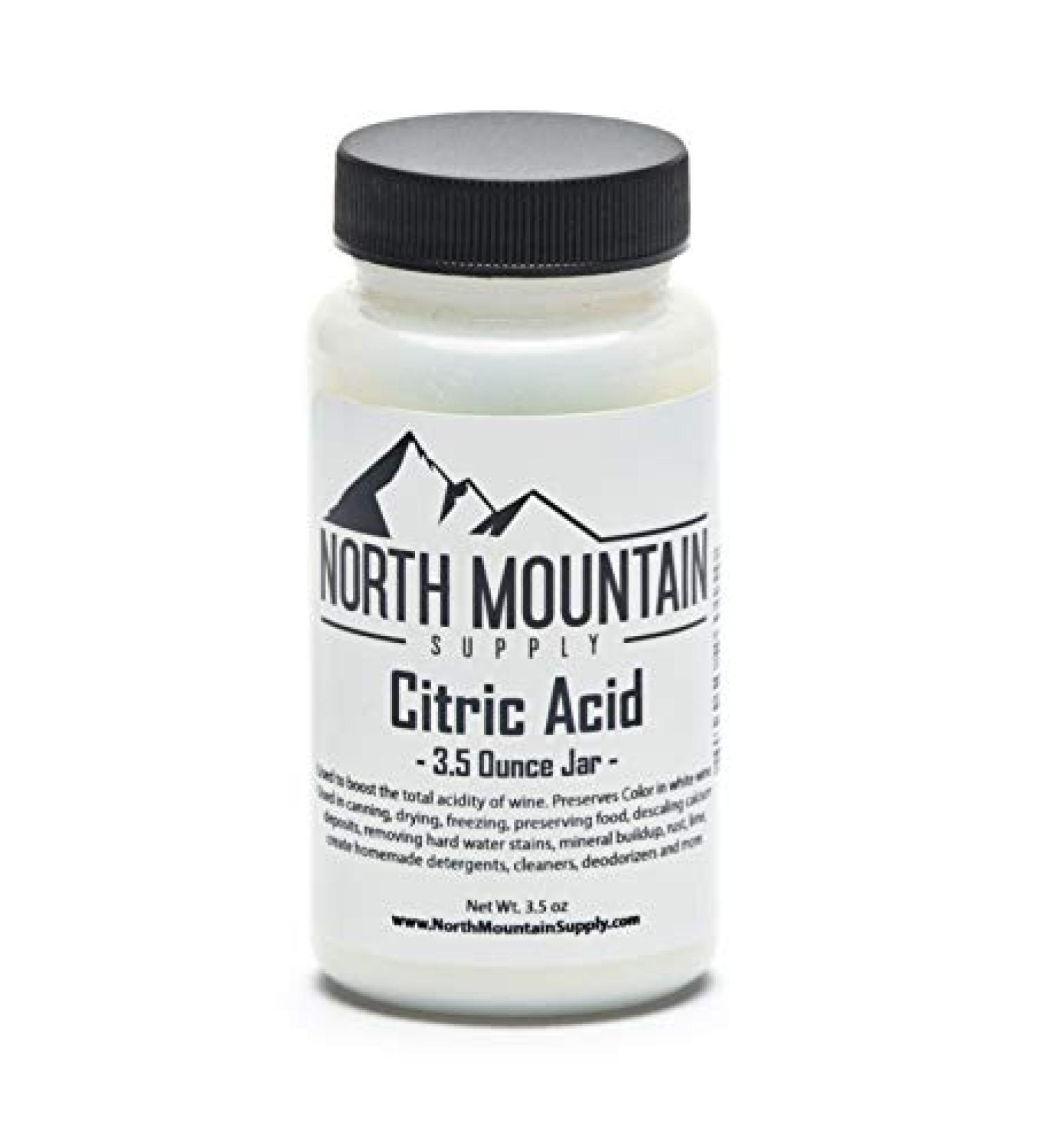 North Mountain Supply - CA-3.5oz Pure Food Grade Citric Acid - 3.5 Ounce Jar 3.5 Ounces
