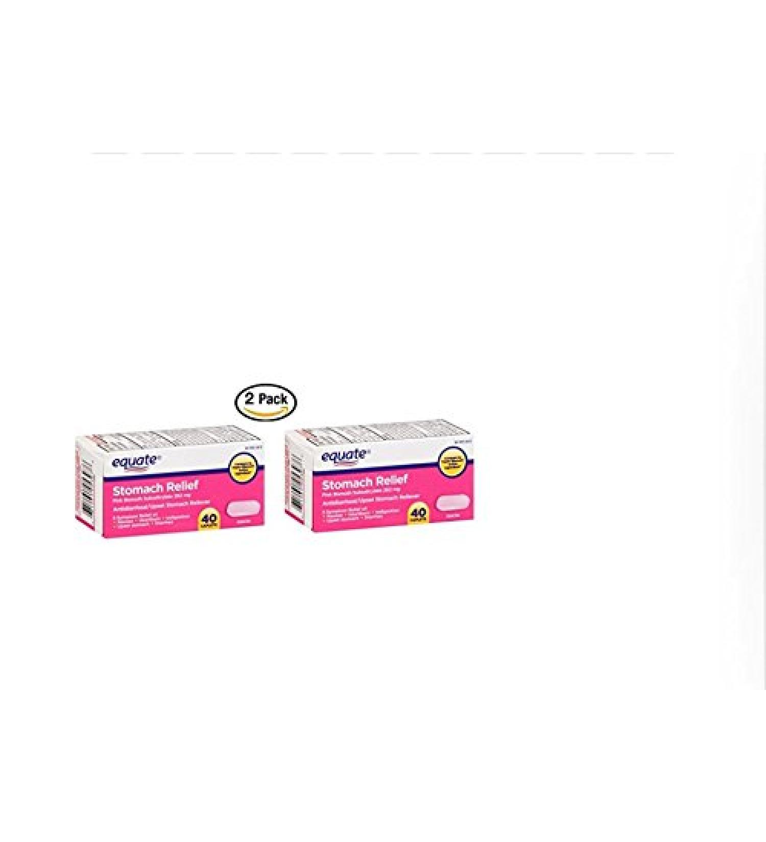 Equate Stomach Relief Caplets 40ct (2-Pack) - Fast Acting Relief for Digestive Discomfort - Buy Online on GoSupps.com