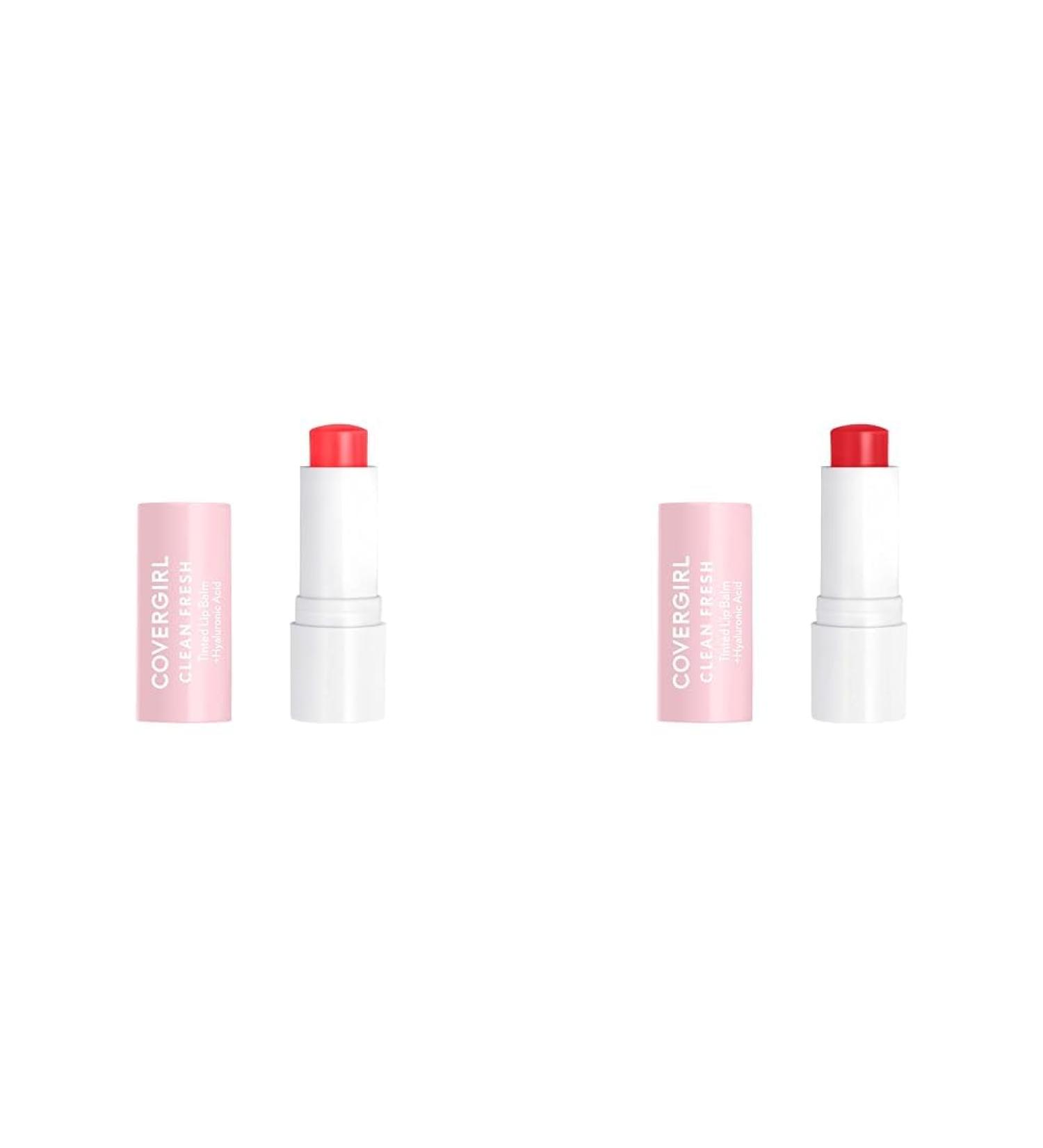COVERGIRL Clean Fresh Tinted Lip Balm Bundle - Life is Pink & You're the Pom - Buy Online on GoSupps.com