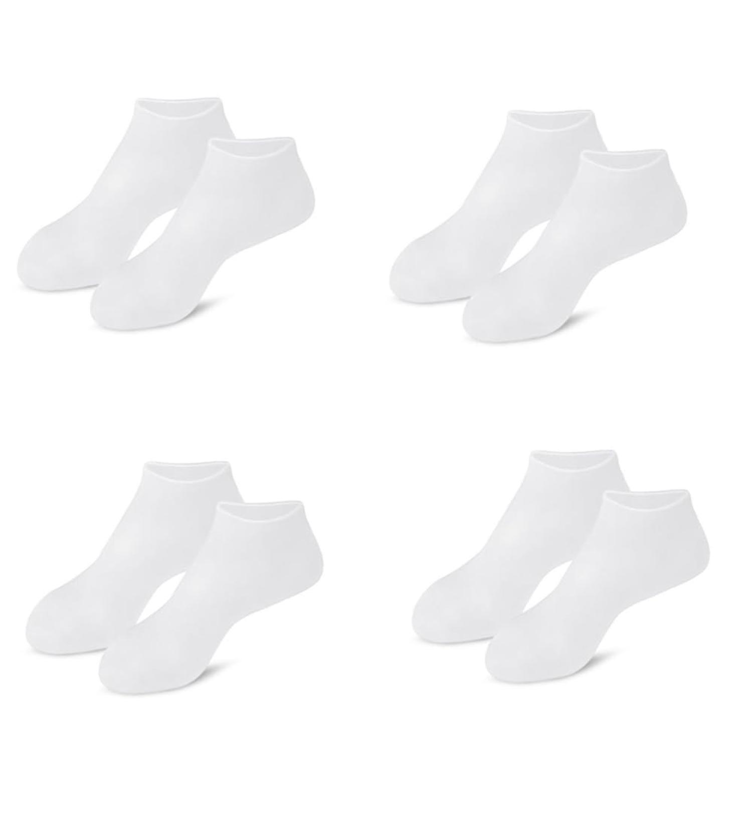 4 Pairs Moisturising Anti-Tear Silicone Socks for Whole Foot Foot Protection Against Heel Drying Beach Socks White Easy to Use 21cm - Buy Online on GoSupps.com