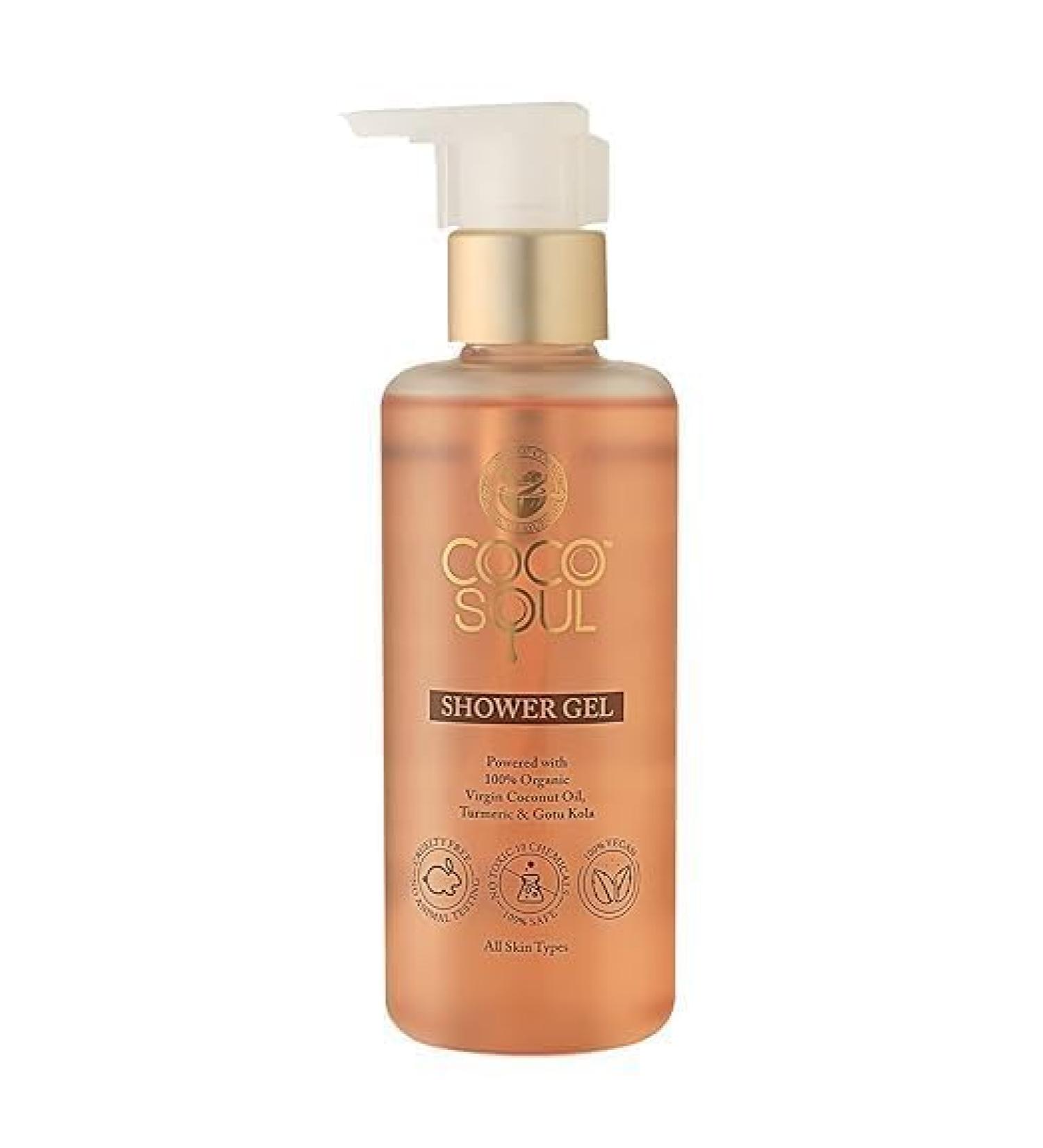 Shower Gel with Coconut & Ayurveda | Sulphate & Paraben Free | 100% Vegan | 200ml | International Shipping Available - Buy Online on GoSupps.com
