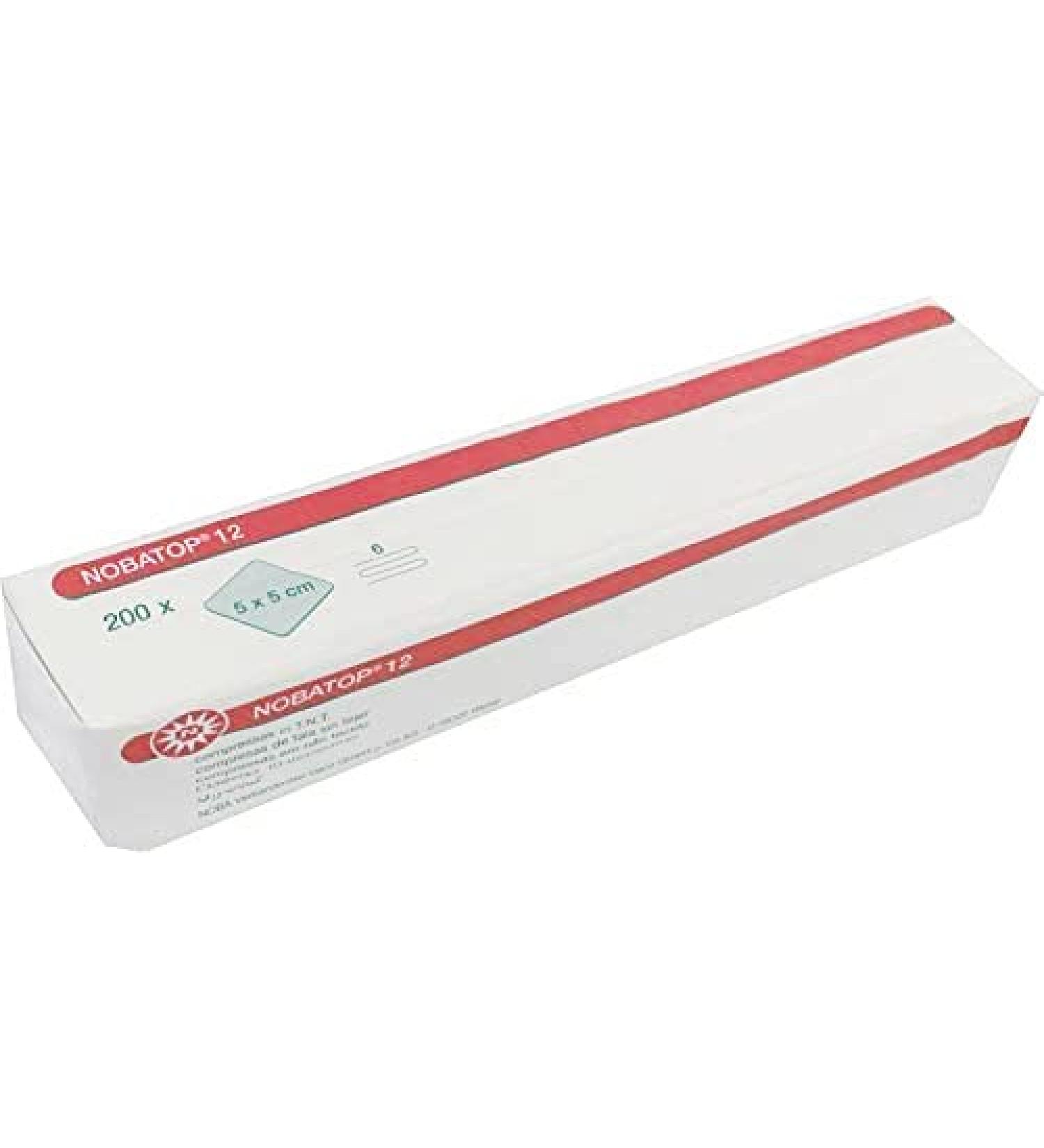 Nobatop Nonwoven Compresses 5x5 cm - 2000 Pieces - Premium Quality Medical Supplies - Buy Online on GoSupps.com