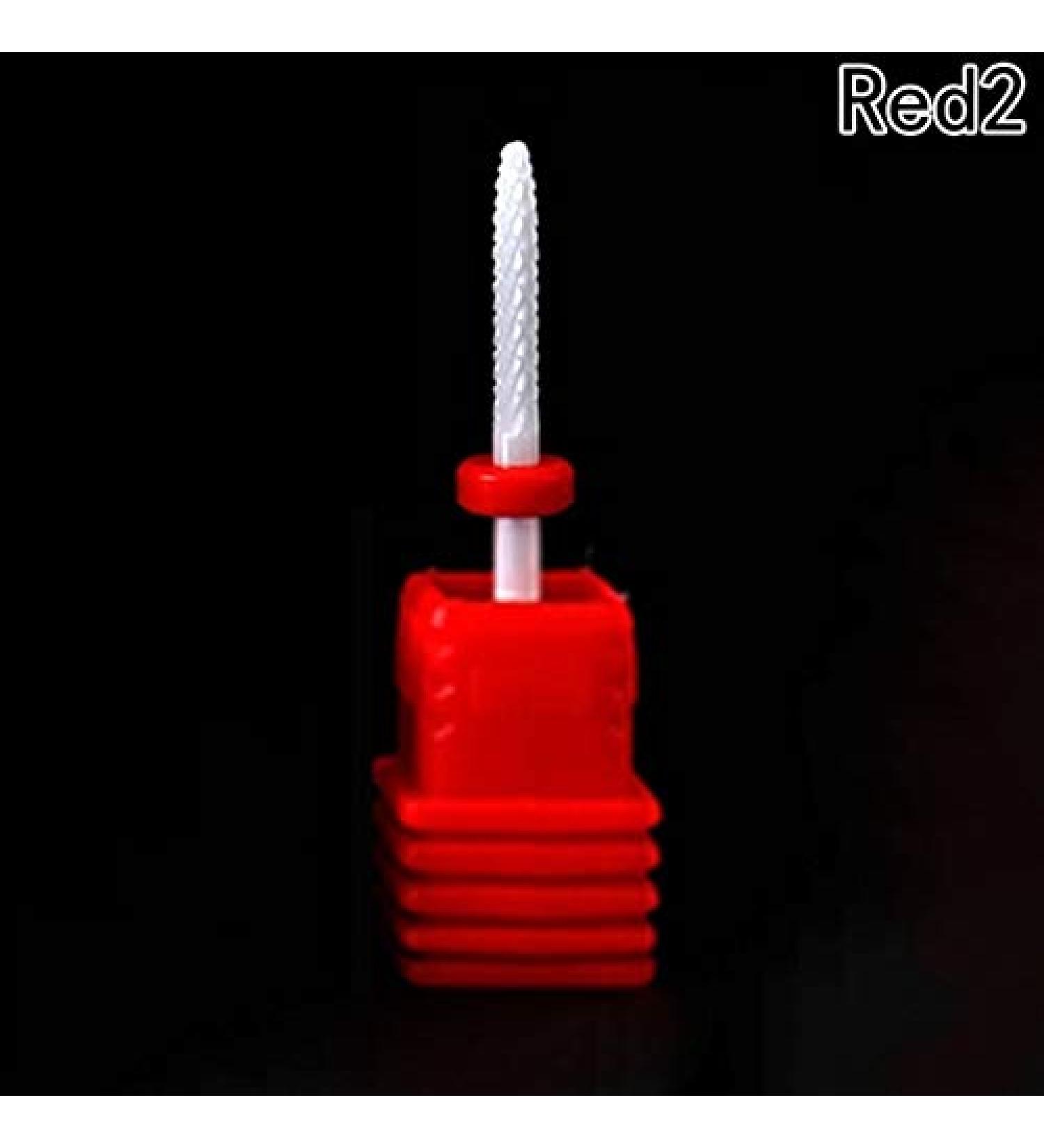 3/32" Medium Flame Cuspidal Nail Art Drill Bit Polish Tool Ceramic Mounted Grinding Stone Head Electric Manicure Cutter - (Color: RD2) - Buy Online on GoSupps.com