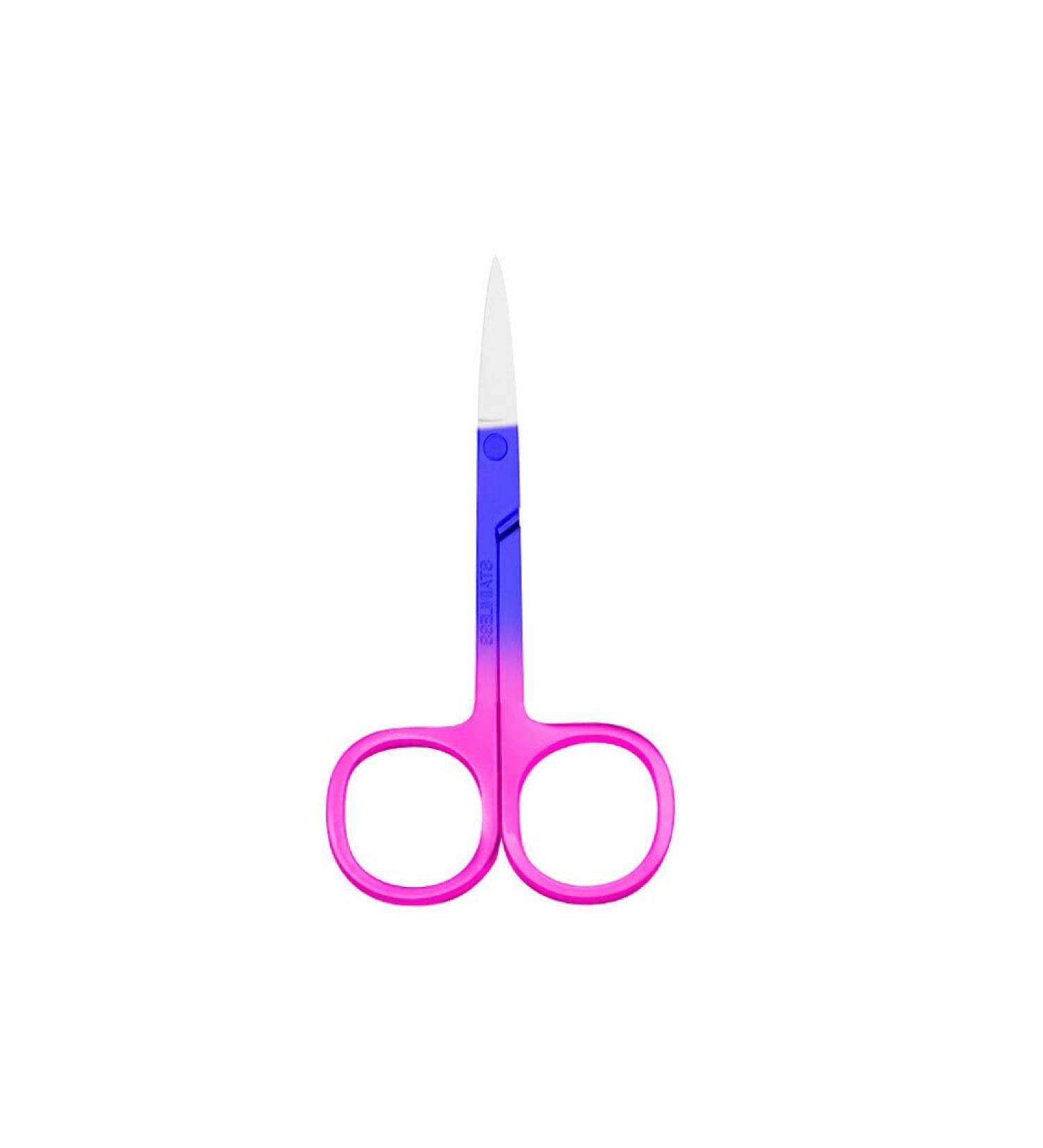 IOIUSKKU Nail Cuticle Nippers Stainless Steel Scissors Eyebrow Trimmer Trimming Tool Spray Blue Pink - Buy Online on GoSupps.com